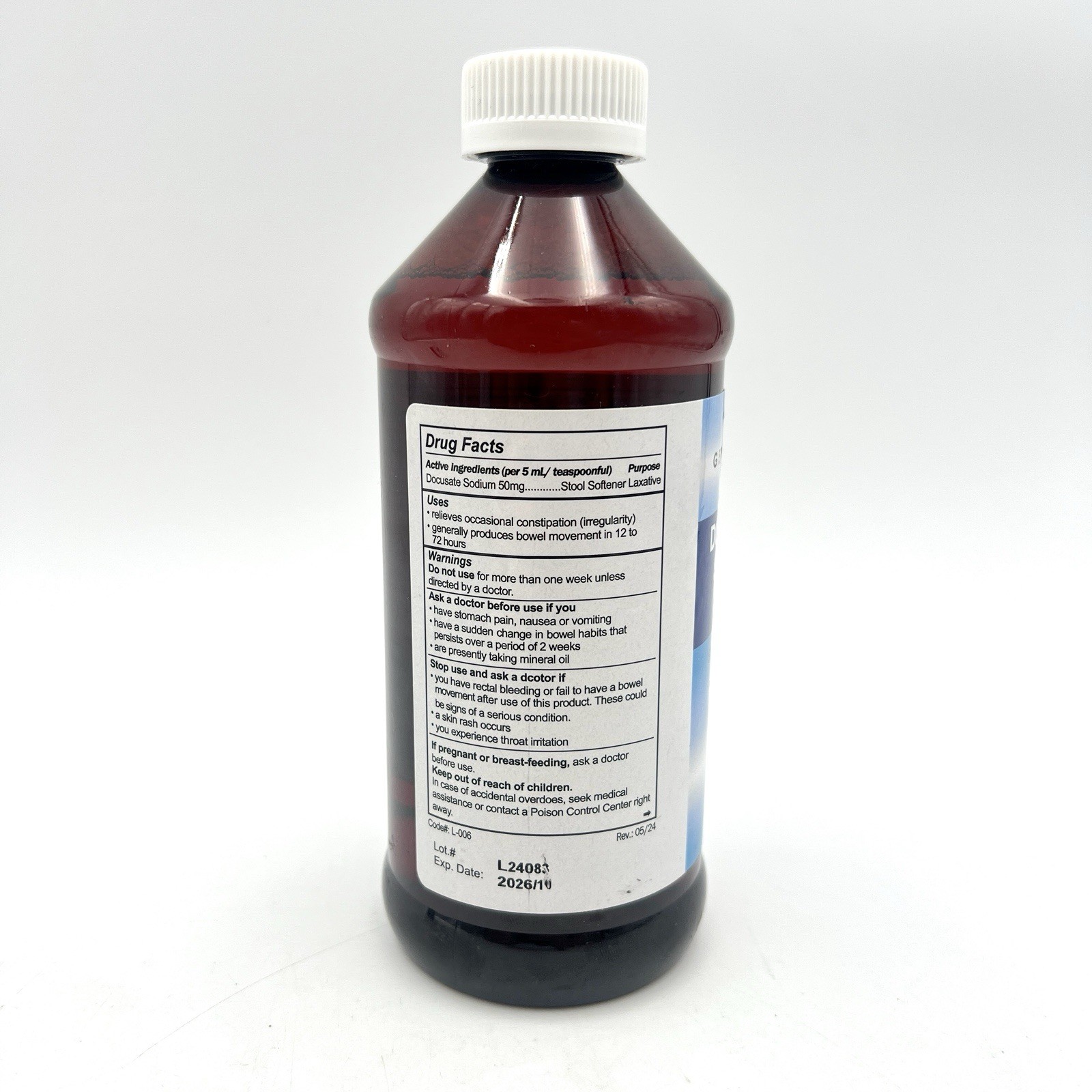 GeriCare Docusate Sodium Stool Softener Laxative Cherry-Flavored (16 fl oz)