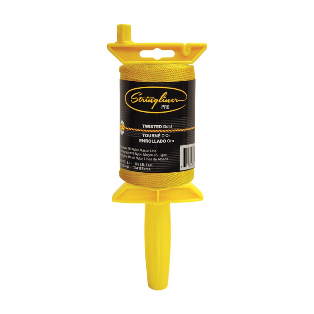 Stringliner 25400 Polyethylene Gold 0.5 lbs. Twisted Mason Line Reel 540 L ft.