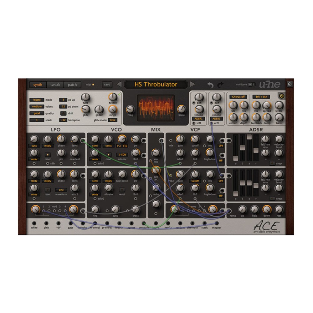 u-He ACE Semi-Modular Analog Synthesizer Plugin for Sound and Music Production