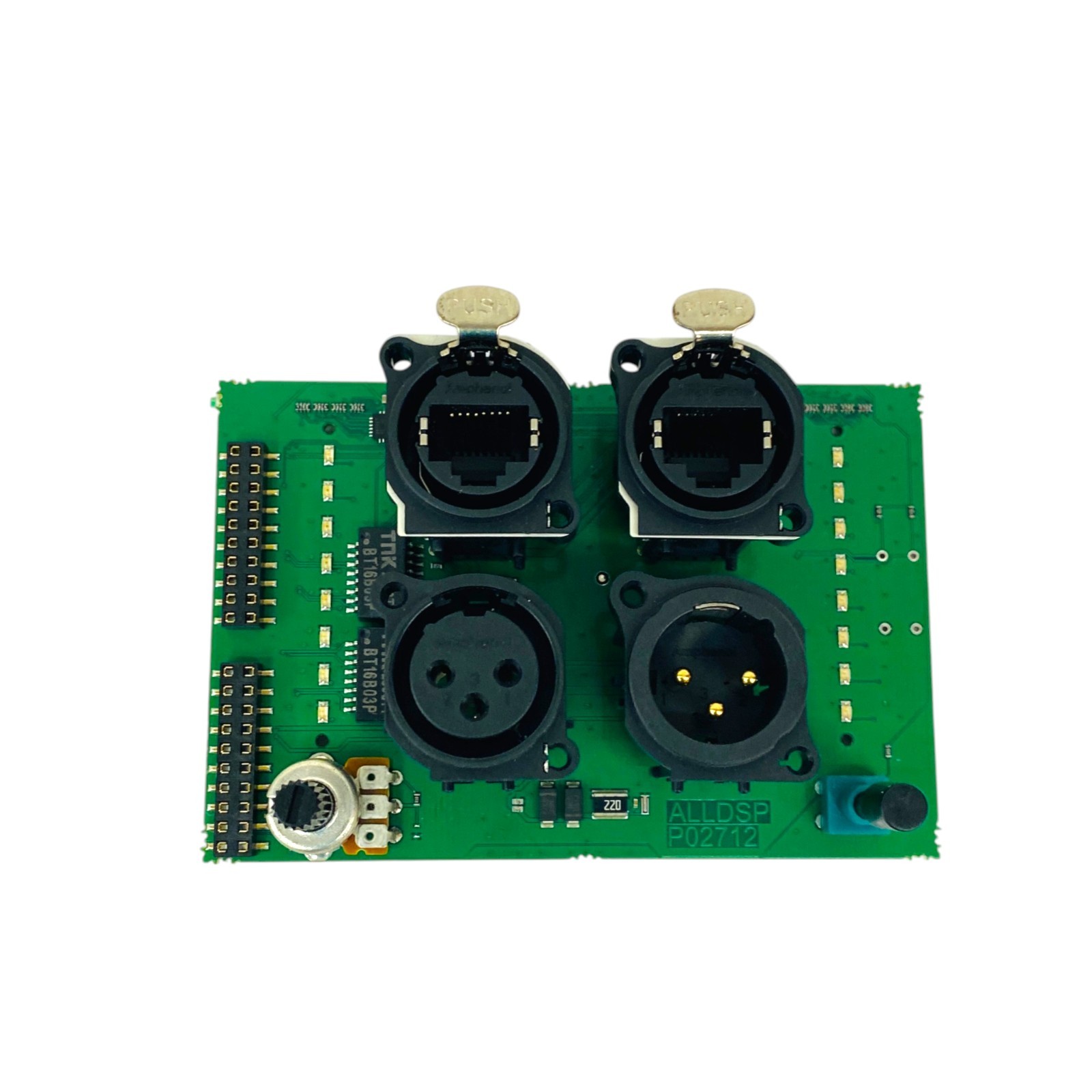 ALLDSP P02712 Audio Network Interface Board Amphenol XLR RJ45 EtherCON