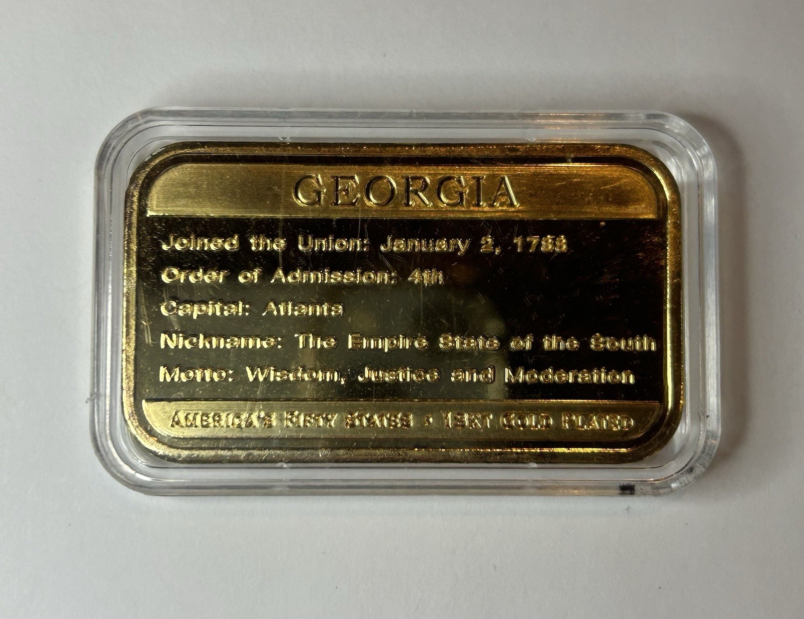 US States - Gold Plated (18kt) Ingots