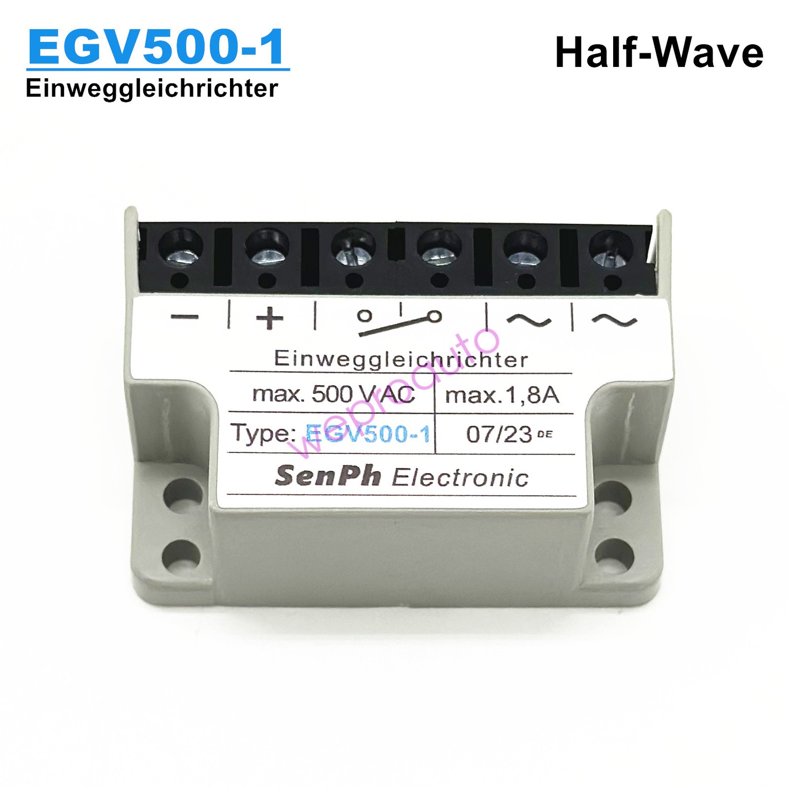 SENPH Einweggleichrichter EGV500-1 max.500VAC 1,8A Half-Wave Rectifier module