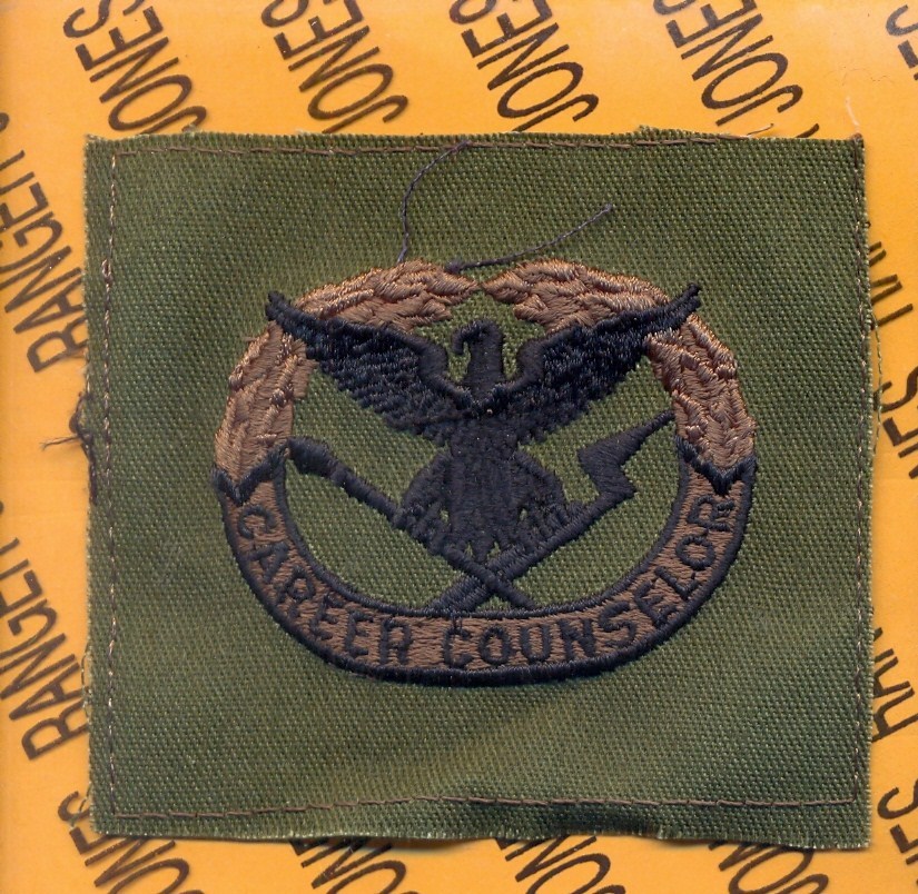 US Army Career Counselor OD Green & Black 2.75" badge cloth patch