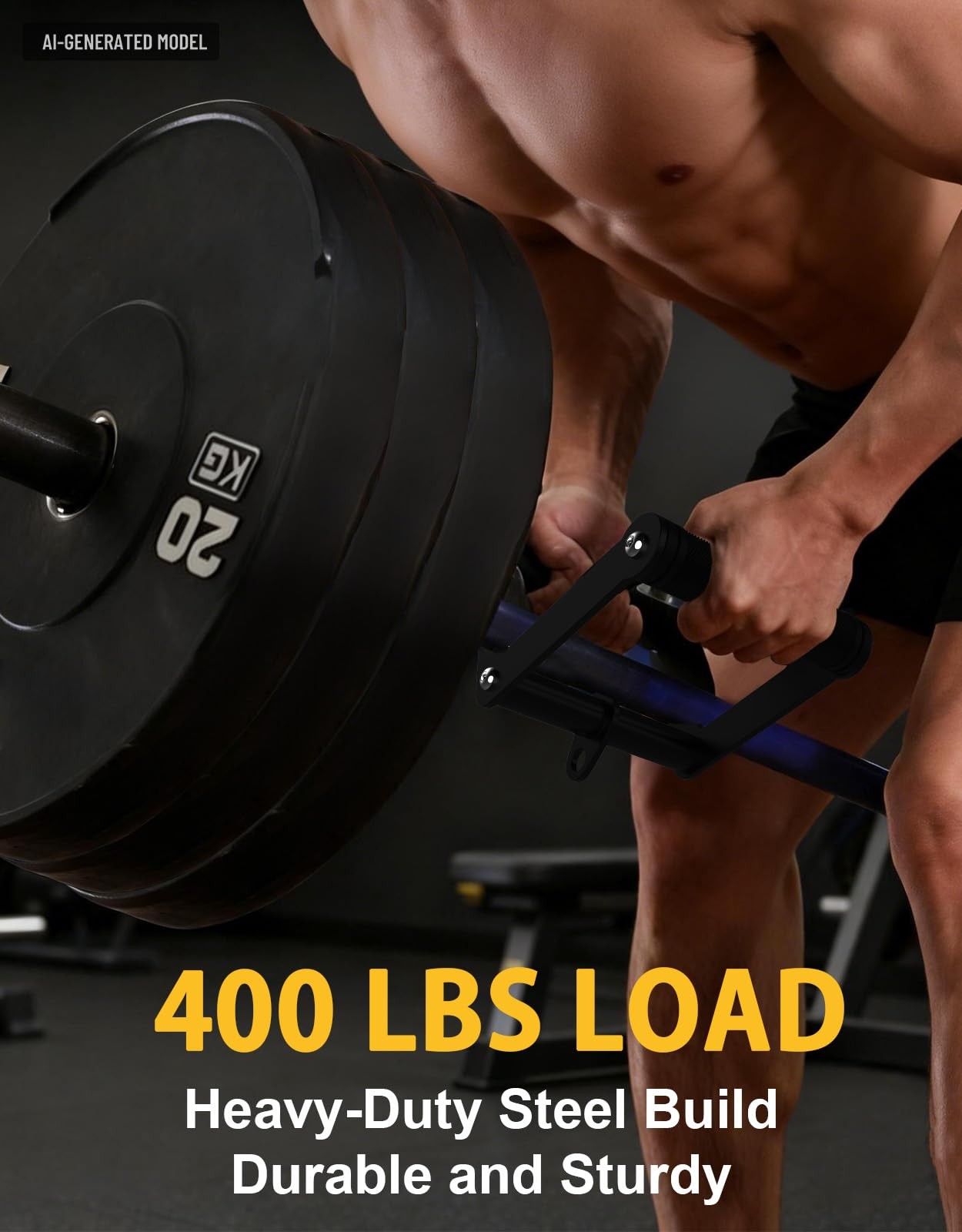 Double D Row Handle Cable Attachment Heavy Duty V Bar for Back Training