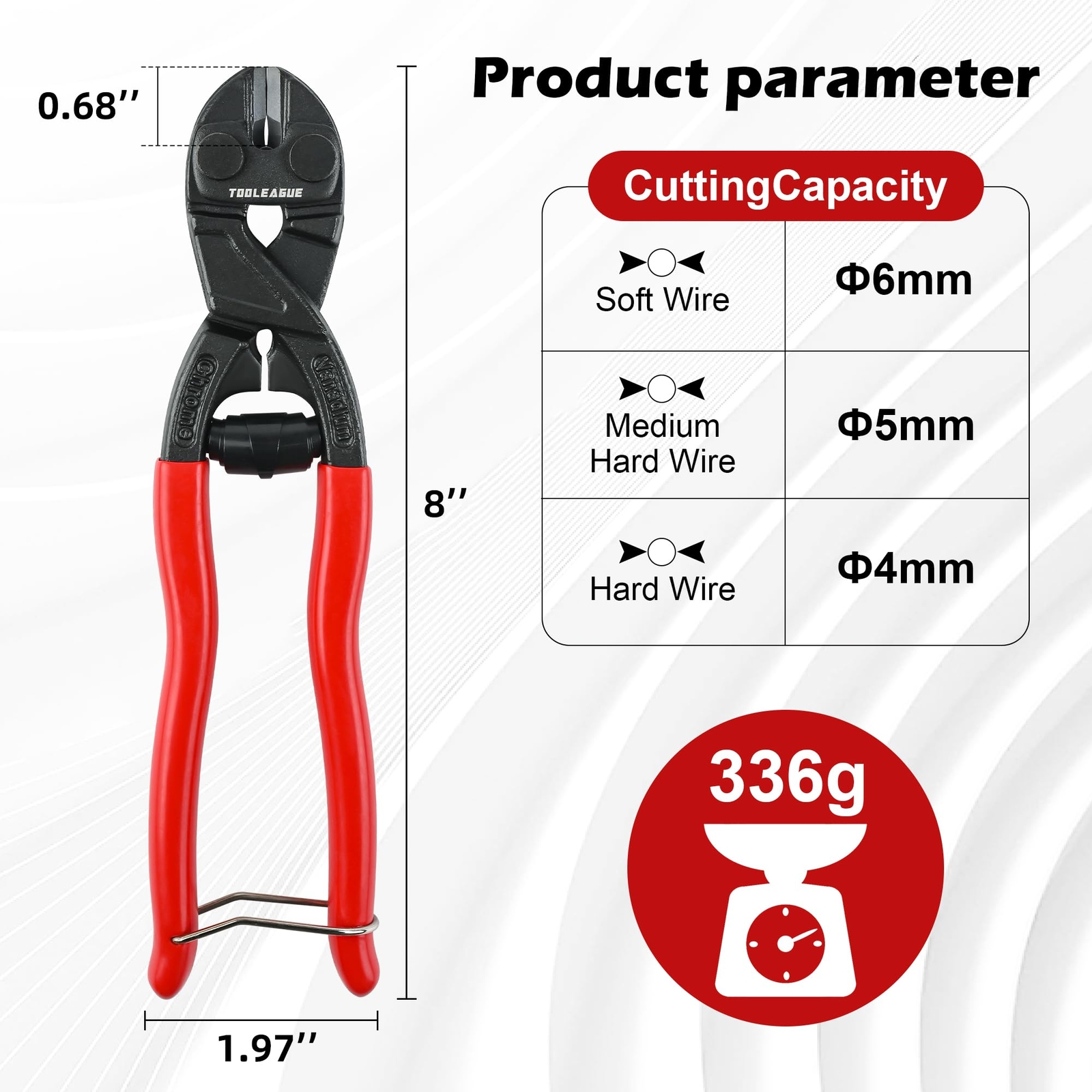 8inch Mini Cutter With Recess And Springcrv Blade Security Lockcompact Bolt Cutt