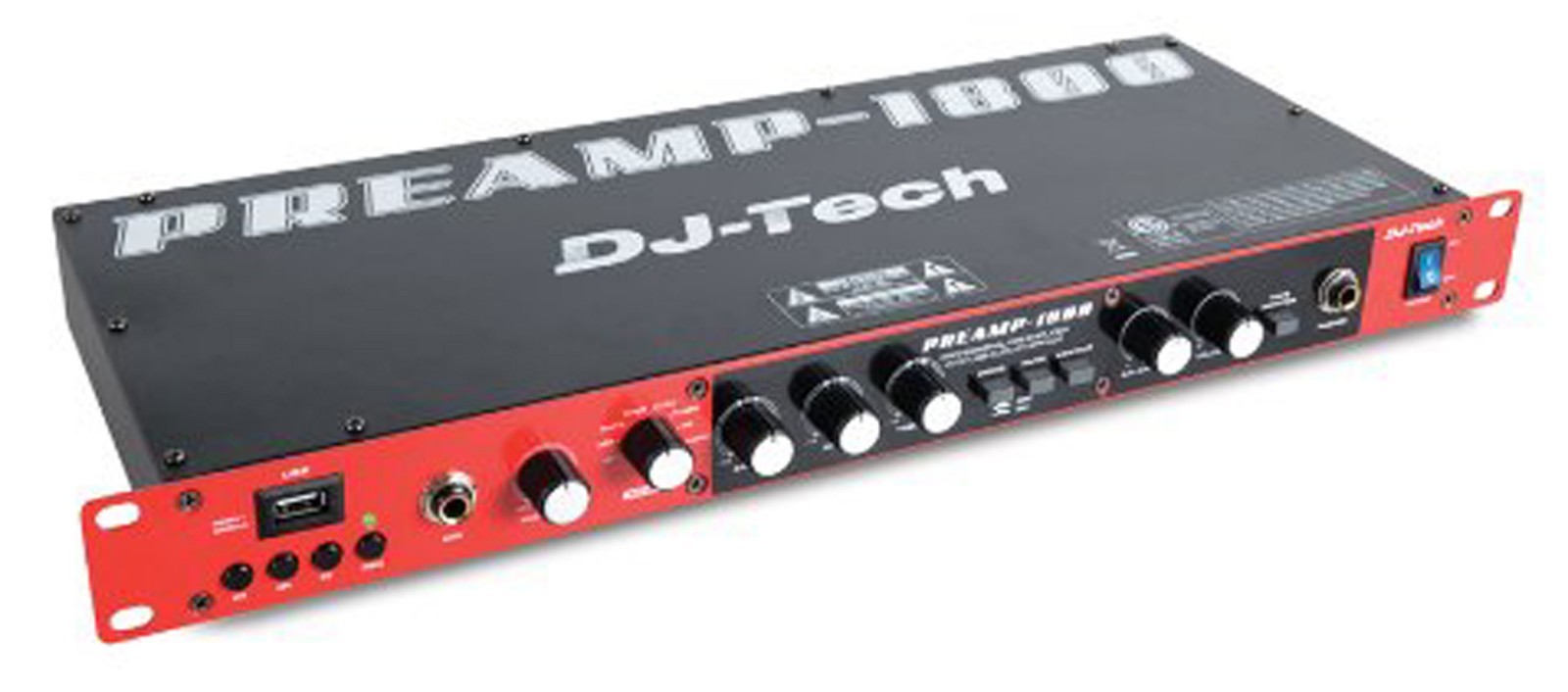 DJ Tech - PREAMP-1800 -8Ch Pre-Amplifier with USB Audio Interface/Direct Encoder