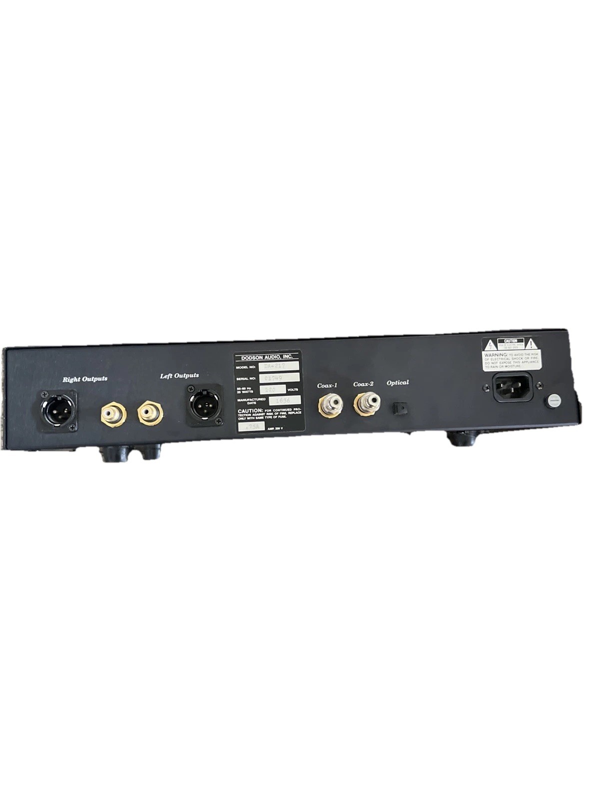 Dodson Research Digital Audio Converter DAC Model Da-217 Processor