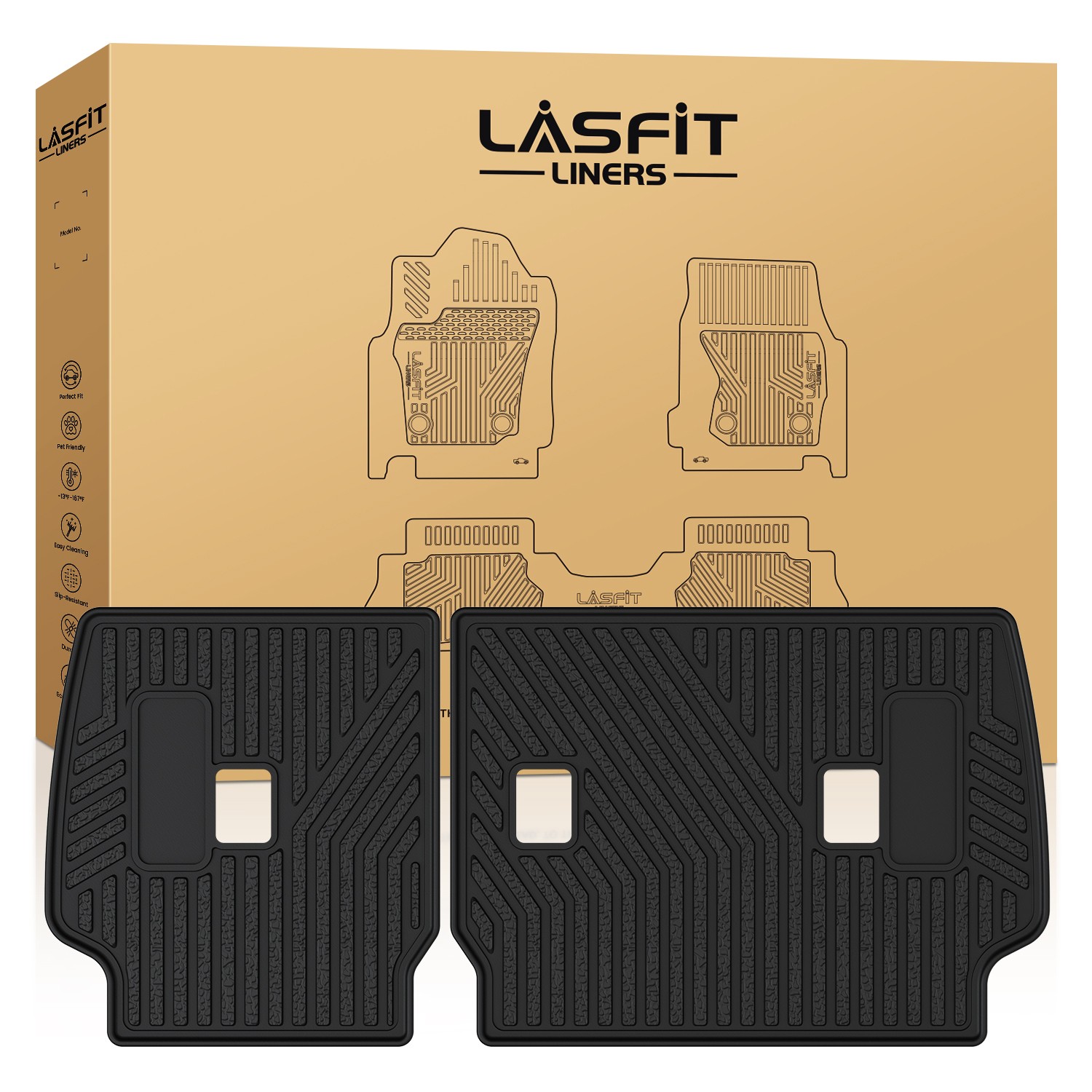 LASFIT Seatback Mat for Toyota 4Runner 2025 2026 Custom All Weather Backrest Mat