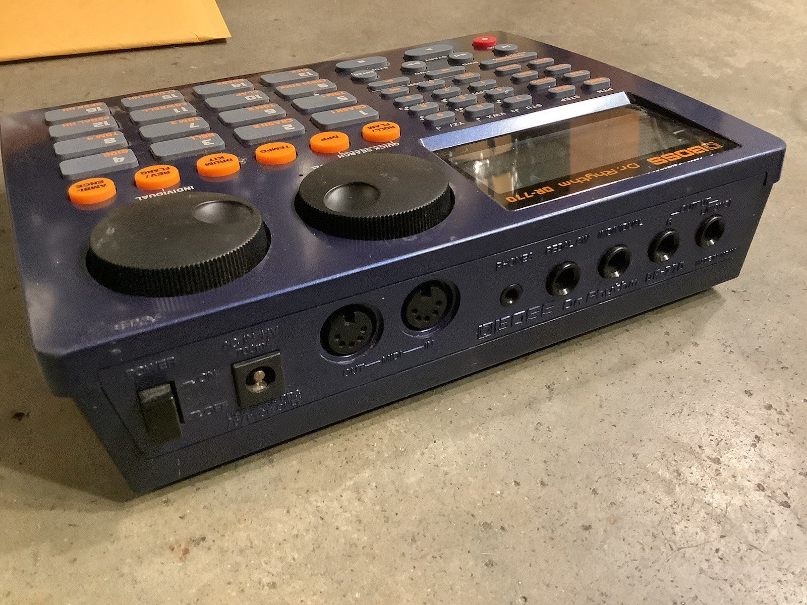 Boss DR-770 Dr Rhythm Drum Machine Rhythm AC Adapter TESTED LOW BATTERY #MA7