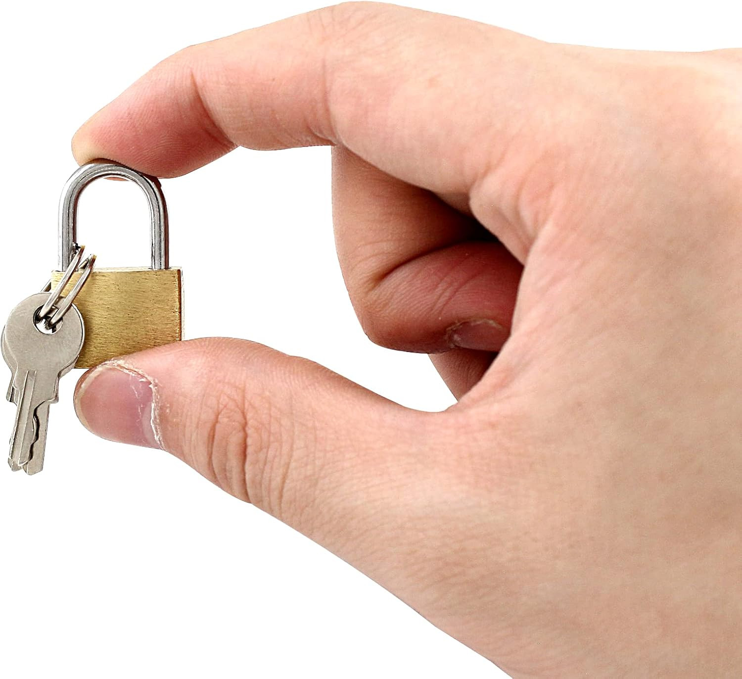 12 Pieces Mini Locks with Keys, Small Solid Brass Padlock Suitcase Locks for Lug