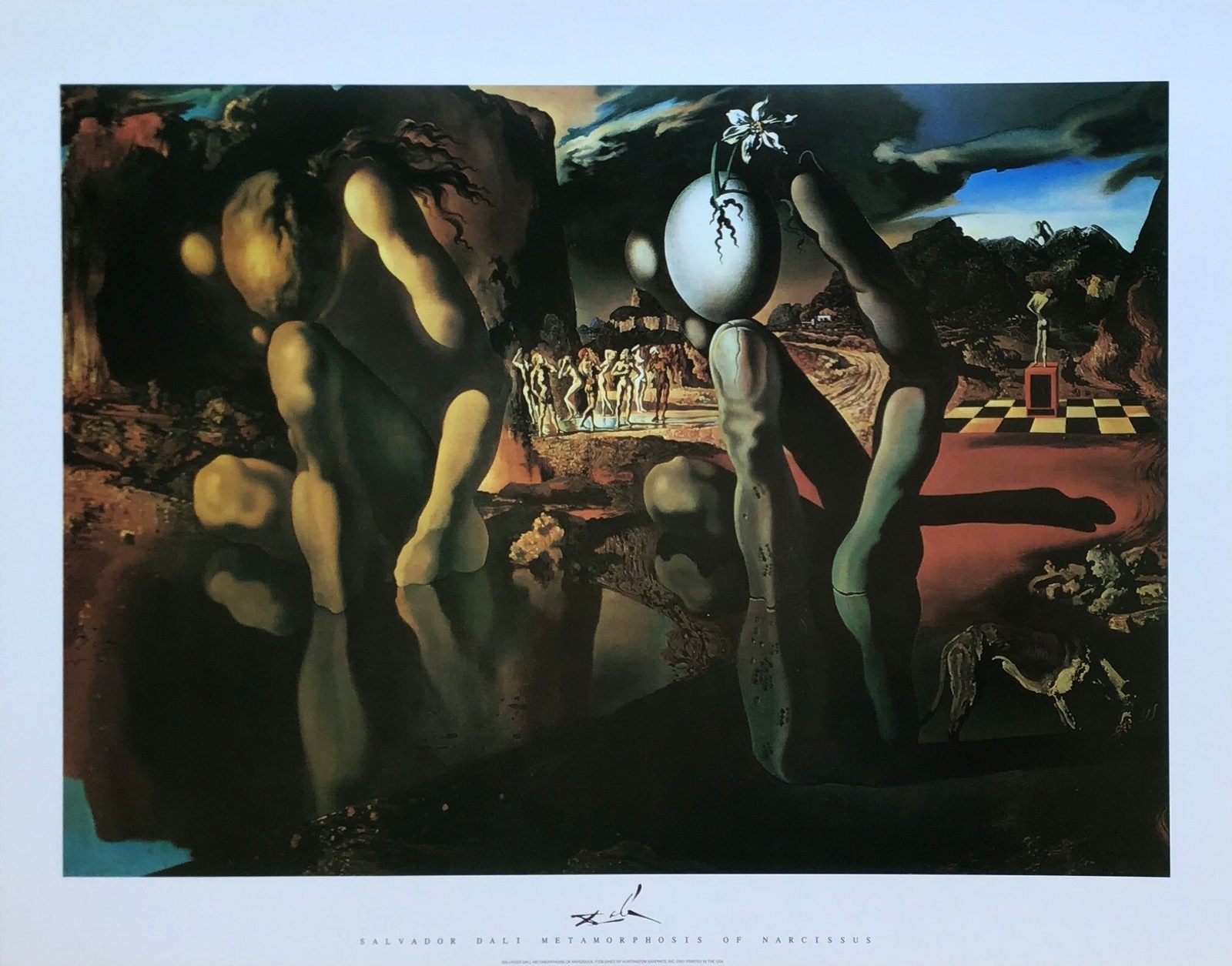 Salvador Dali Metamorphosis of Narcissus Art Print 22 x 28