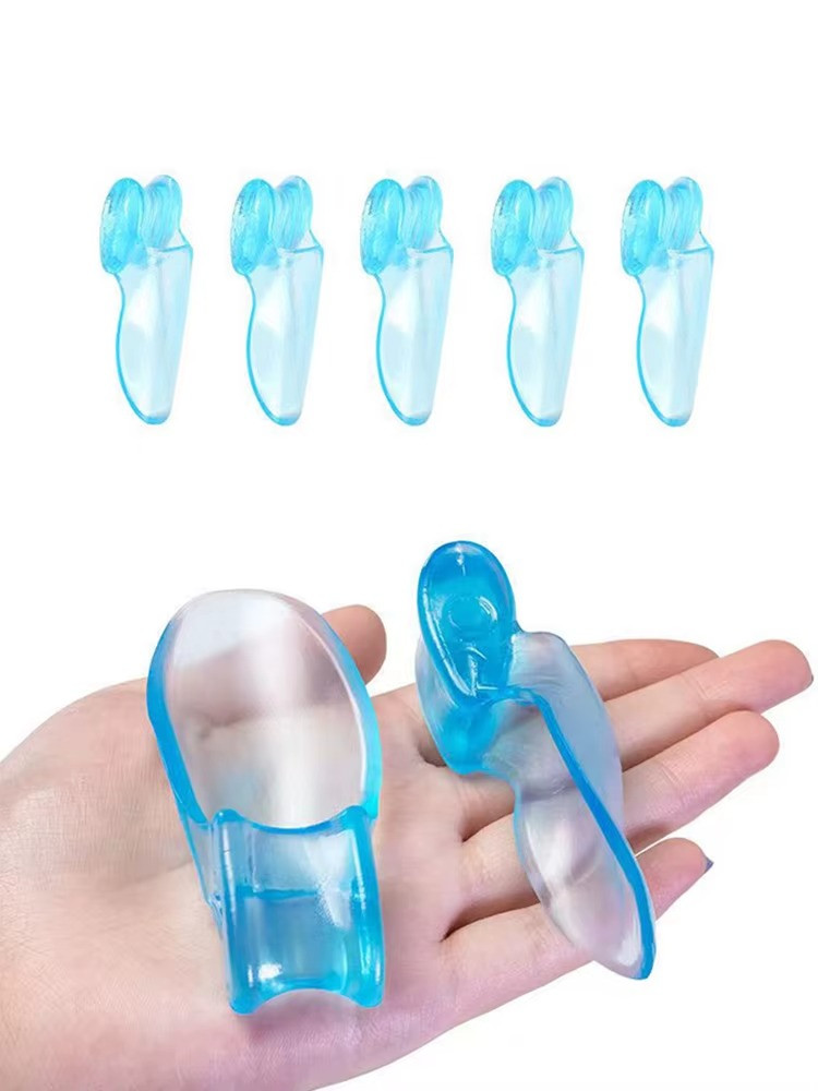 2PCS Silicone Toe Separator Sleeves Foot Alignment Cushion Blue