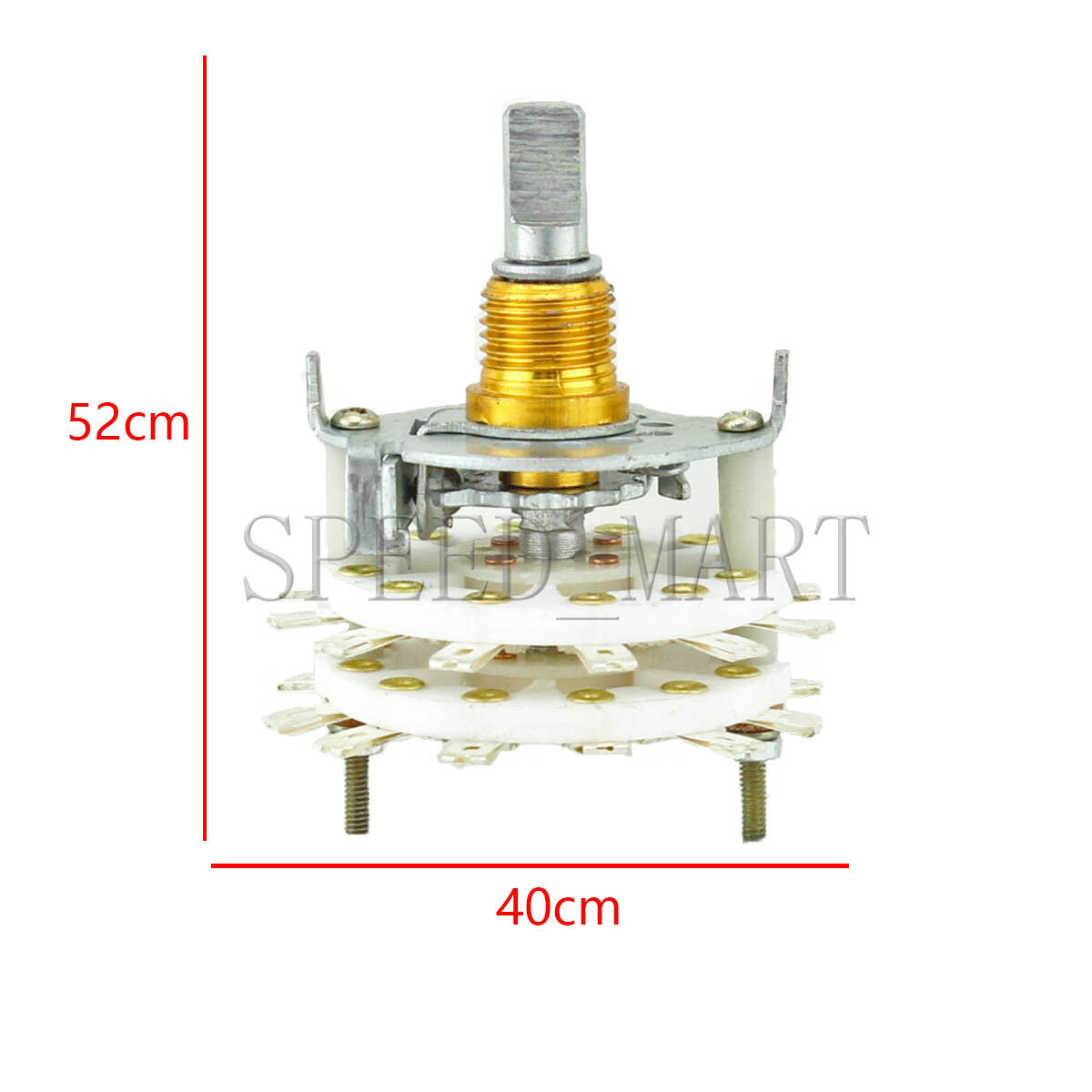 High-power Ceramic Rotary Switch 2 pole 11 position for change voice frequency