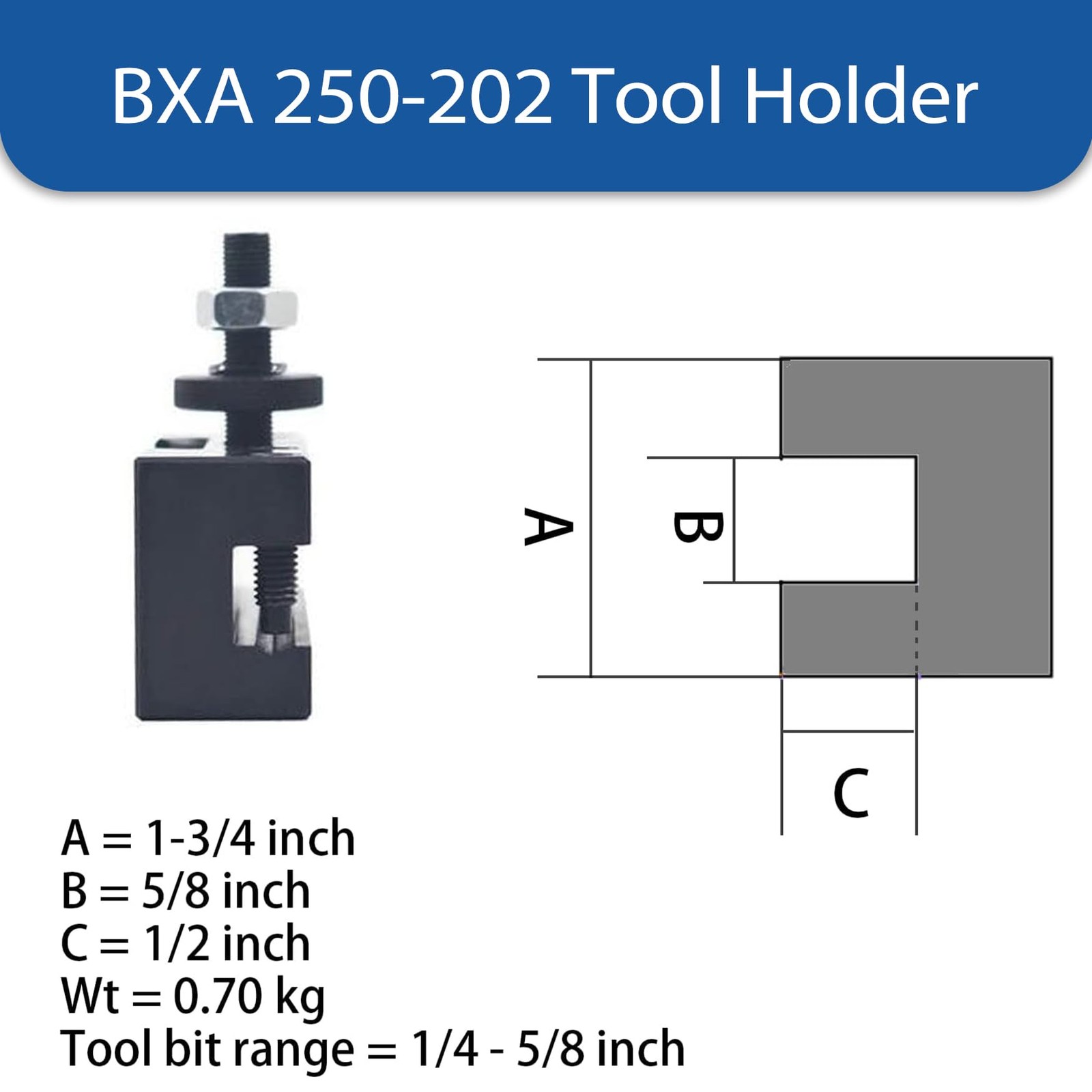 CNC BXA #2 Quick Change Turning Facing Boring Tool Post Holder 250-202