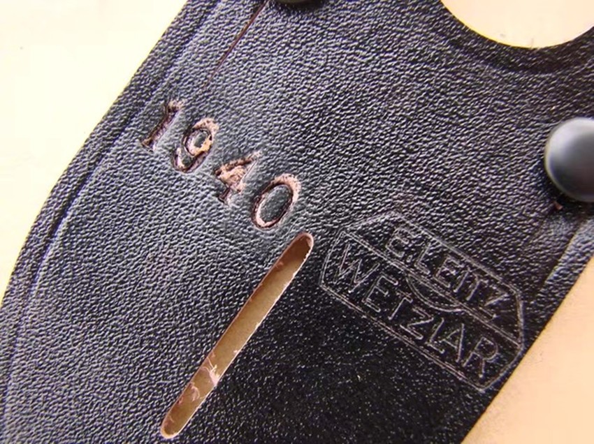 1PCS German WW2 Leather Binocular TUNIC buttoning Tab BLACK Reenactment