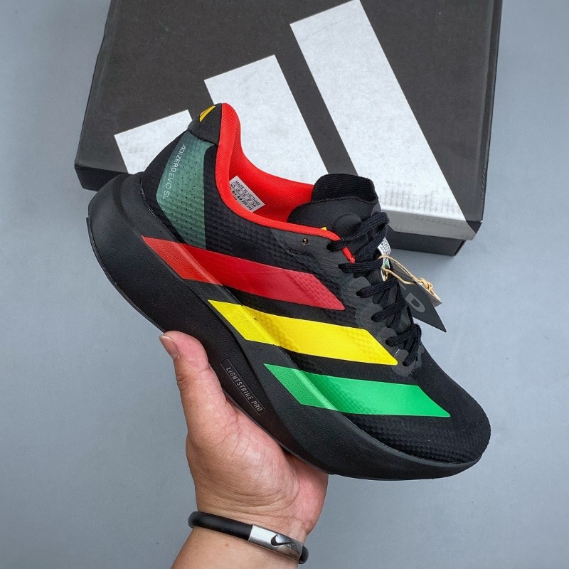 KJ6160 Bob Marley Adizero Evo SL Core Black Vivid Green Bold Men's