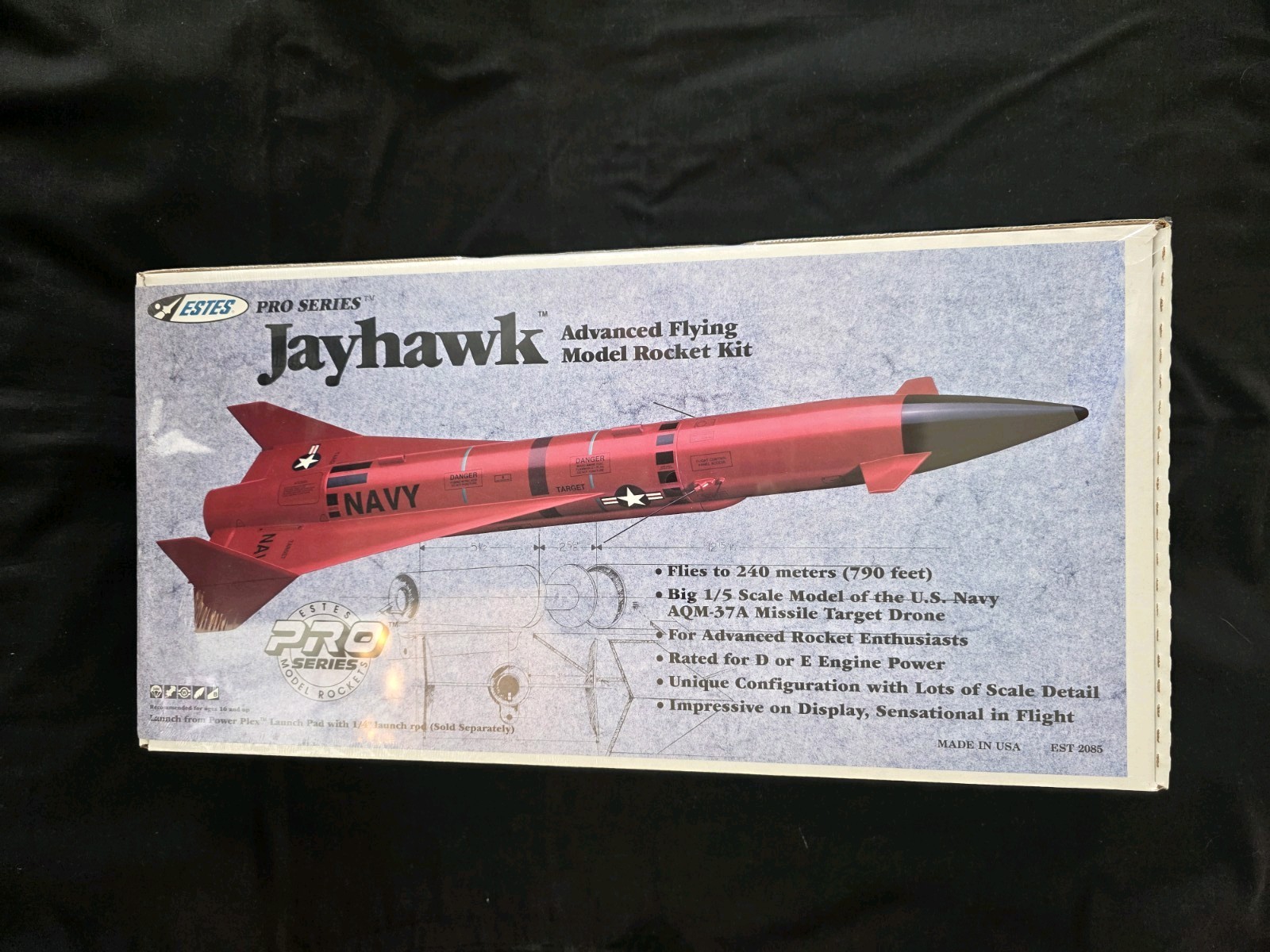 Estes Vintage Model Rocket Pro Series Jayhawk #2085