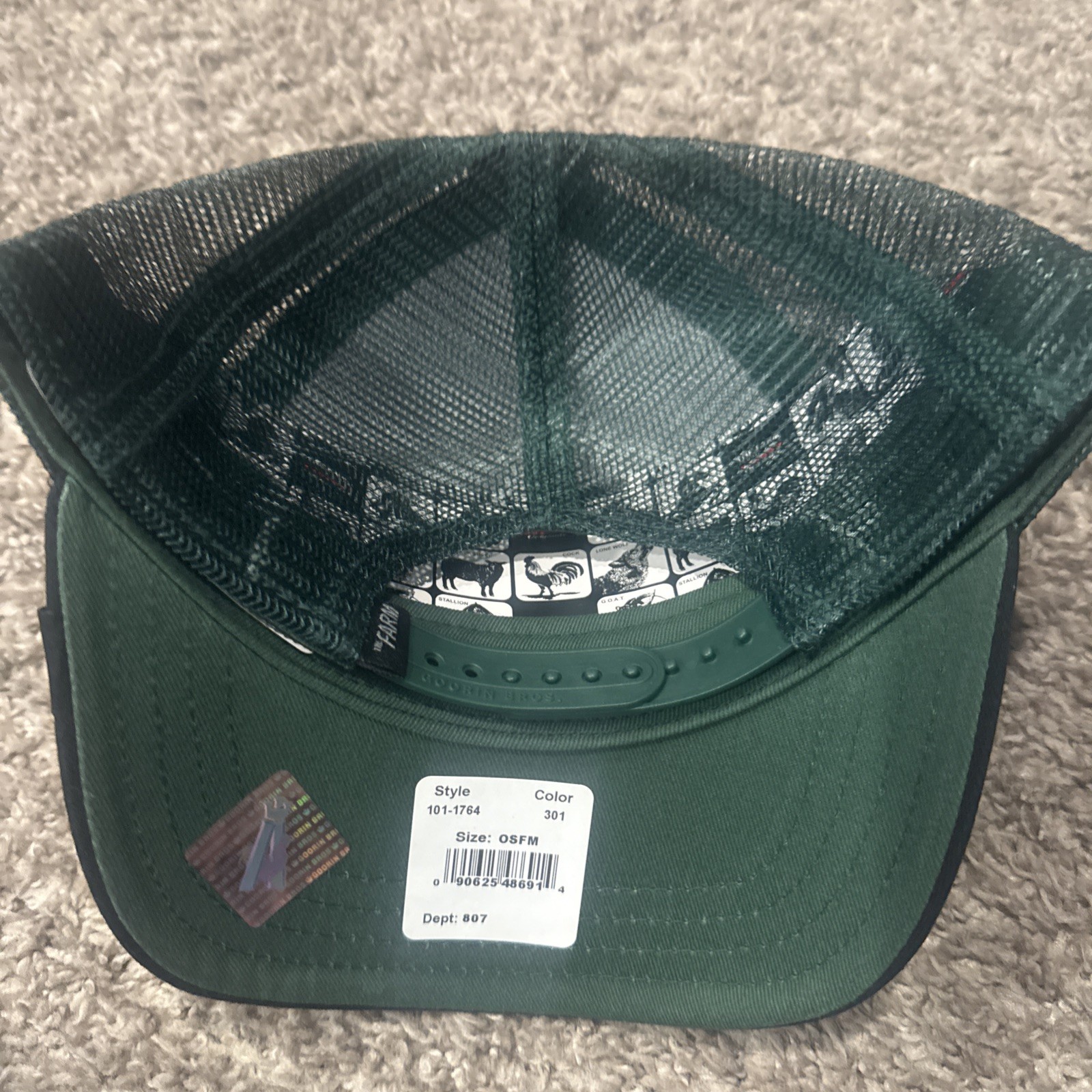 GOORIN BROS. The Farm The OG Tortoise Trucker Hat Cap Forest 101-1764 O/S NEW
