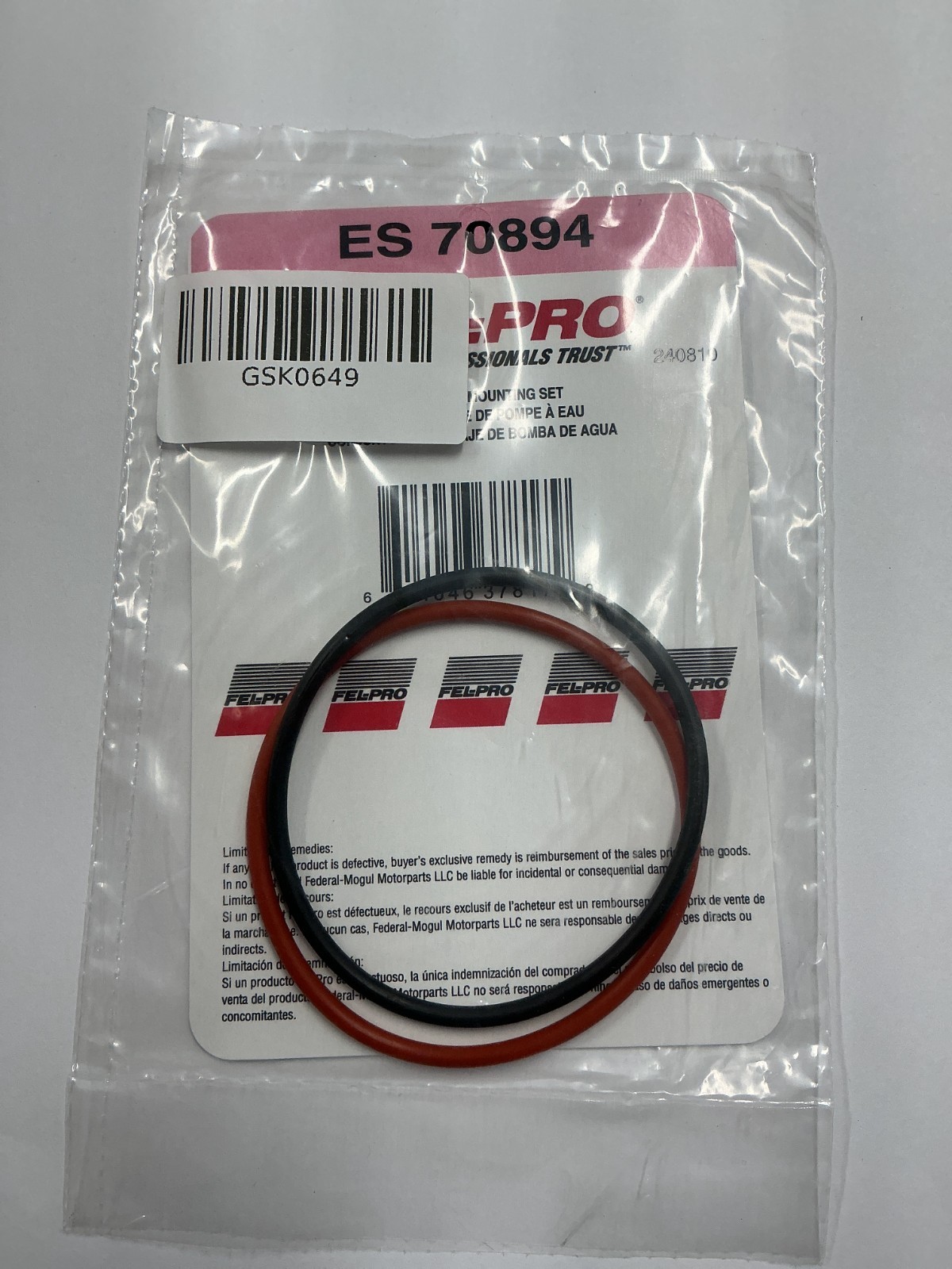 Fel-Pro ES 70894 Engine Water Pump Gasket Kit Nissan Infiniti V6 Seal