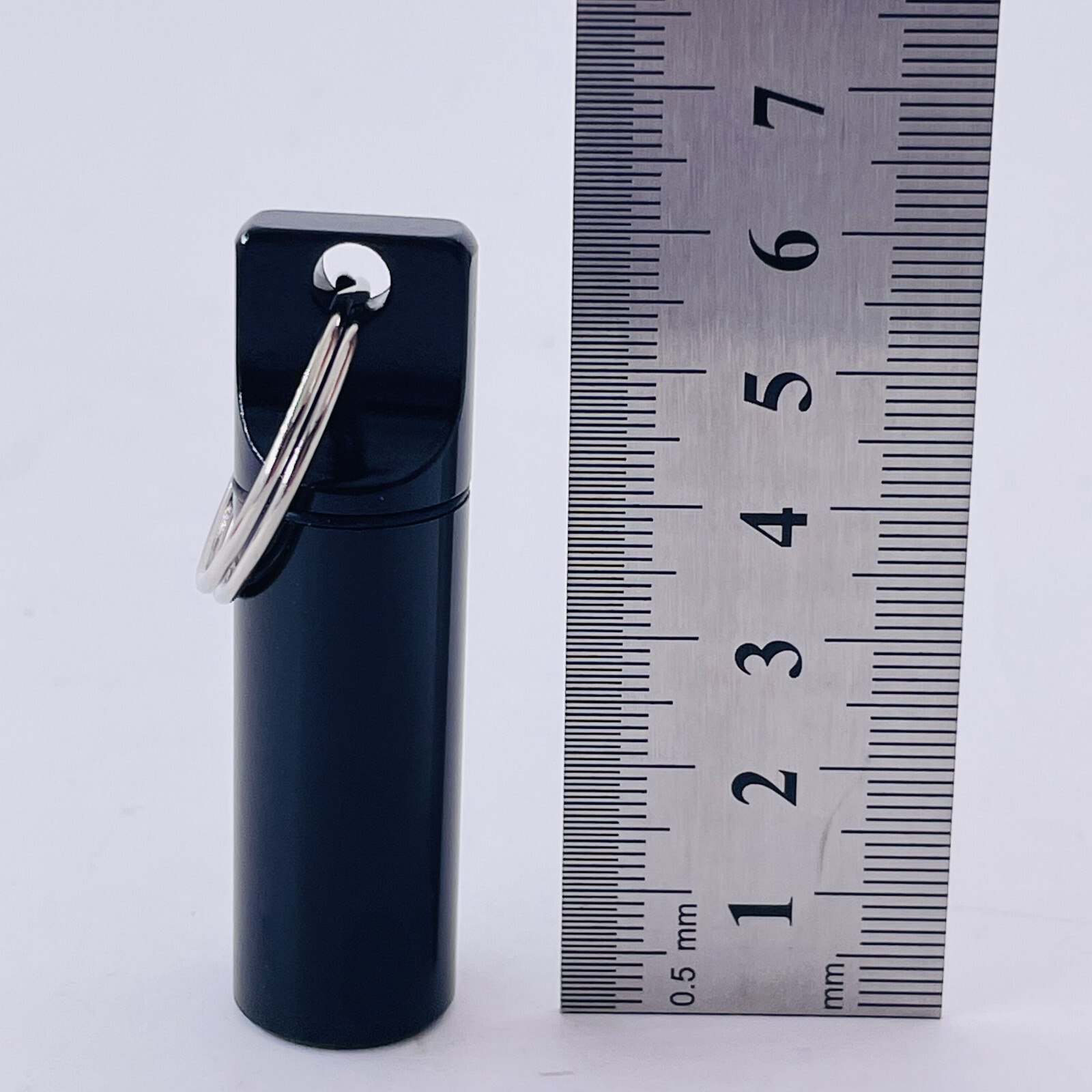 5pcs Waterproof Mini Pill Box Case Holder Container Metal Capsule Tool Keychain