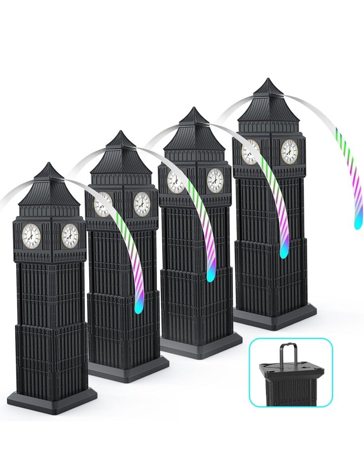 Fly Fans for Tables, 4 Pack Fly Repellent Outdoor with Holographic Blades,