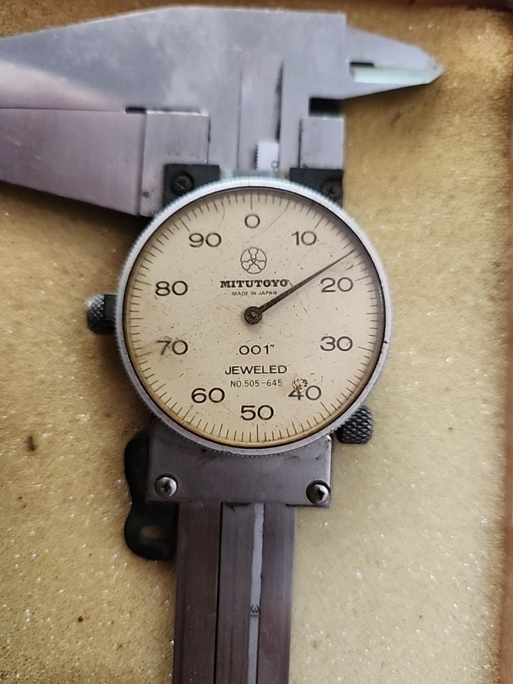 Vintage Mitutoyo 505-625 Dial Caliper With Original Box