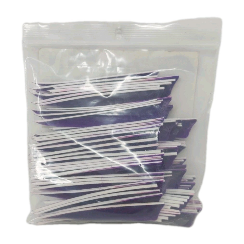 100pk Gateway Feathers 4" Left Wing: Shield Purple 400LSSPP-100