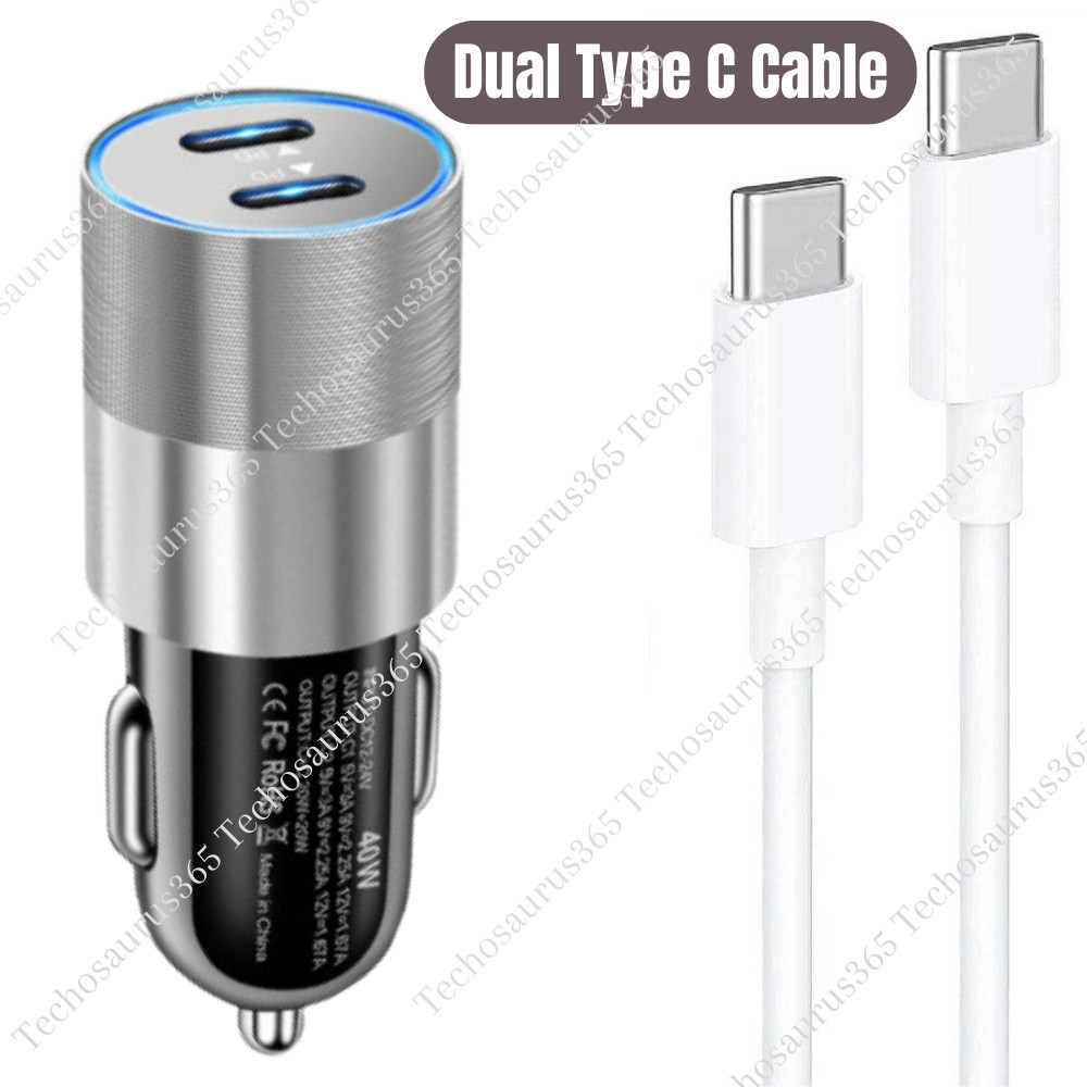 For iPhone 15 Pro Max Plus iPad Samsung 40W USB-C Fast Charger PD Type-C Cable