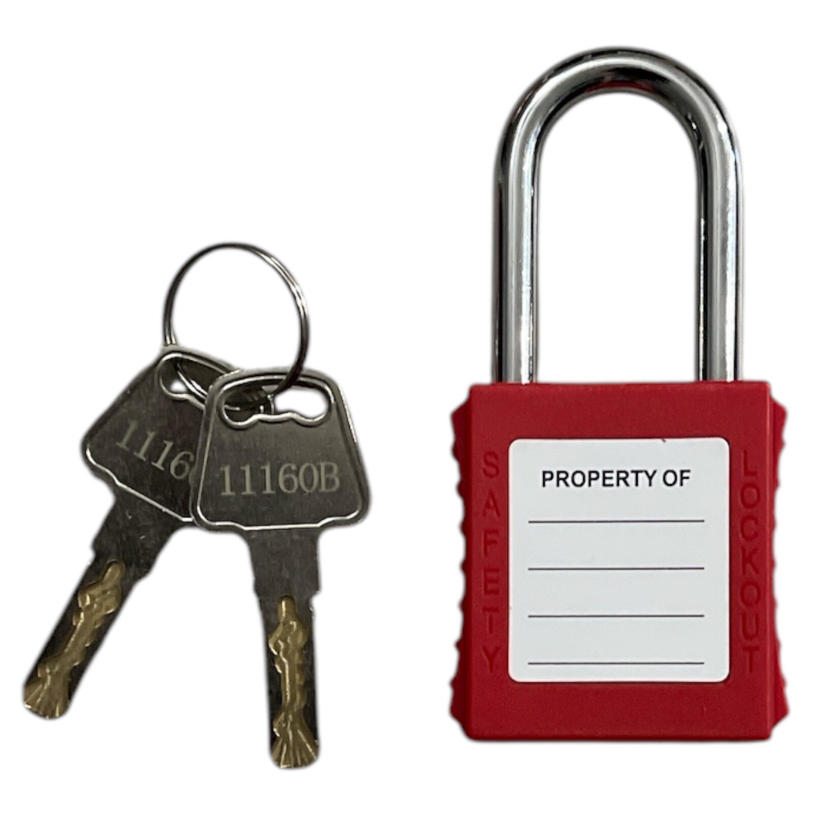Red Lockout/Tagout Safety Padlock with Two Keys(S)