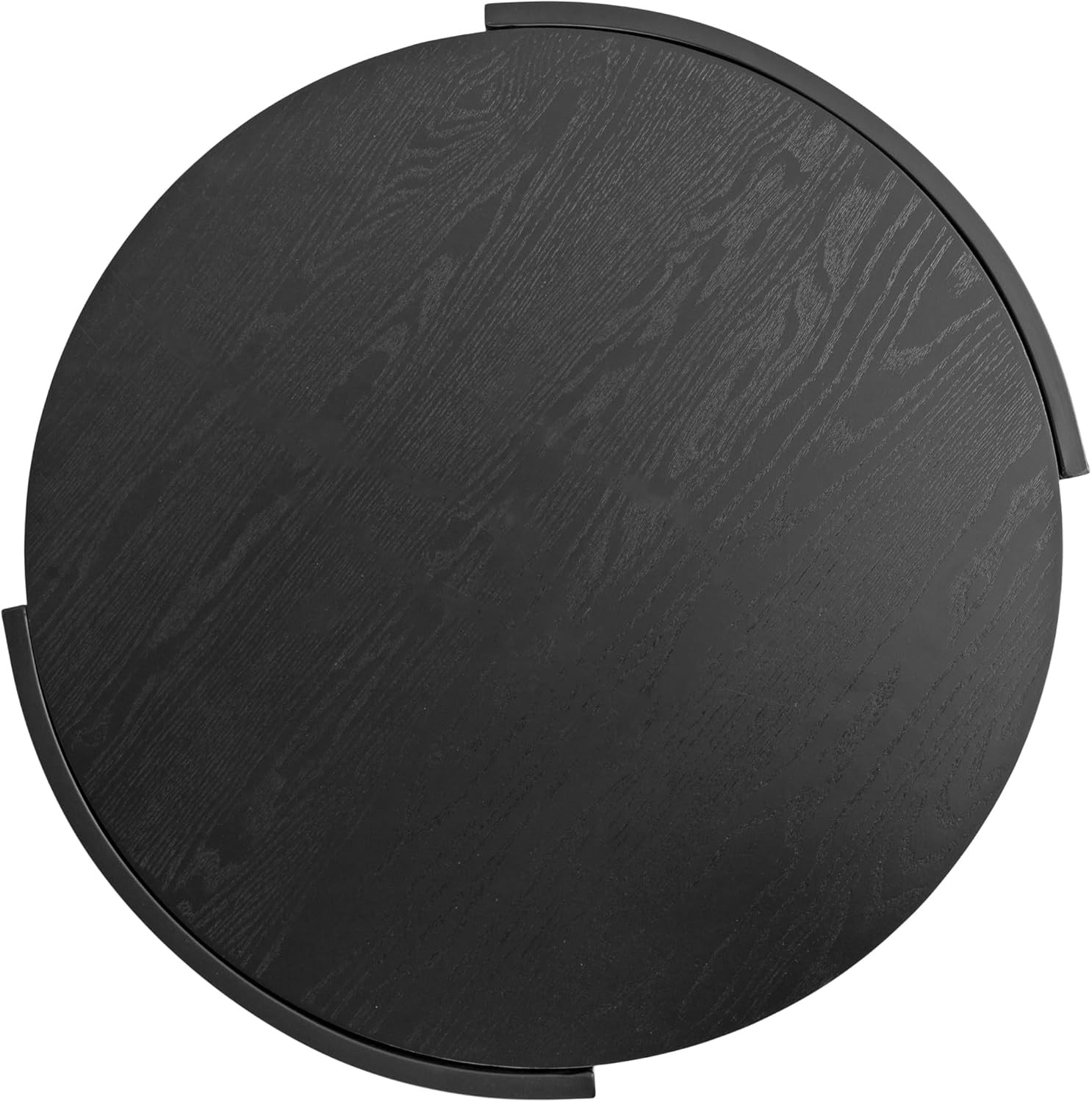 Urso Modern Tiered round Coffee Table, 26 X 25 X 18, Black, Transitional Two-Tie