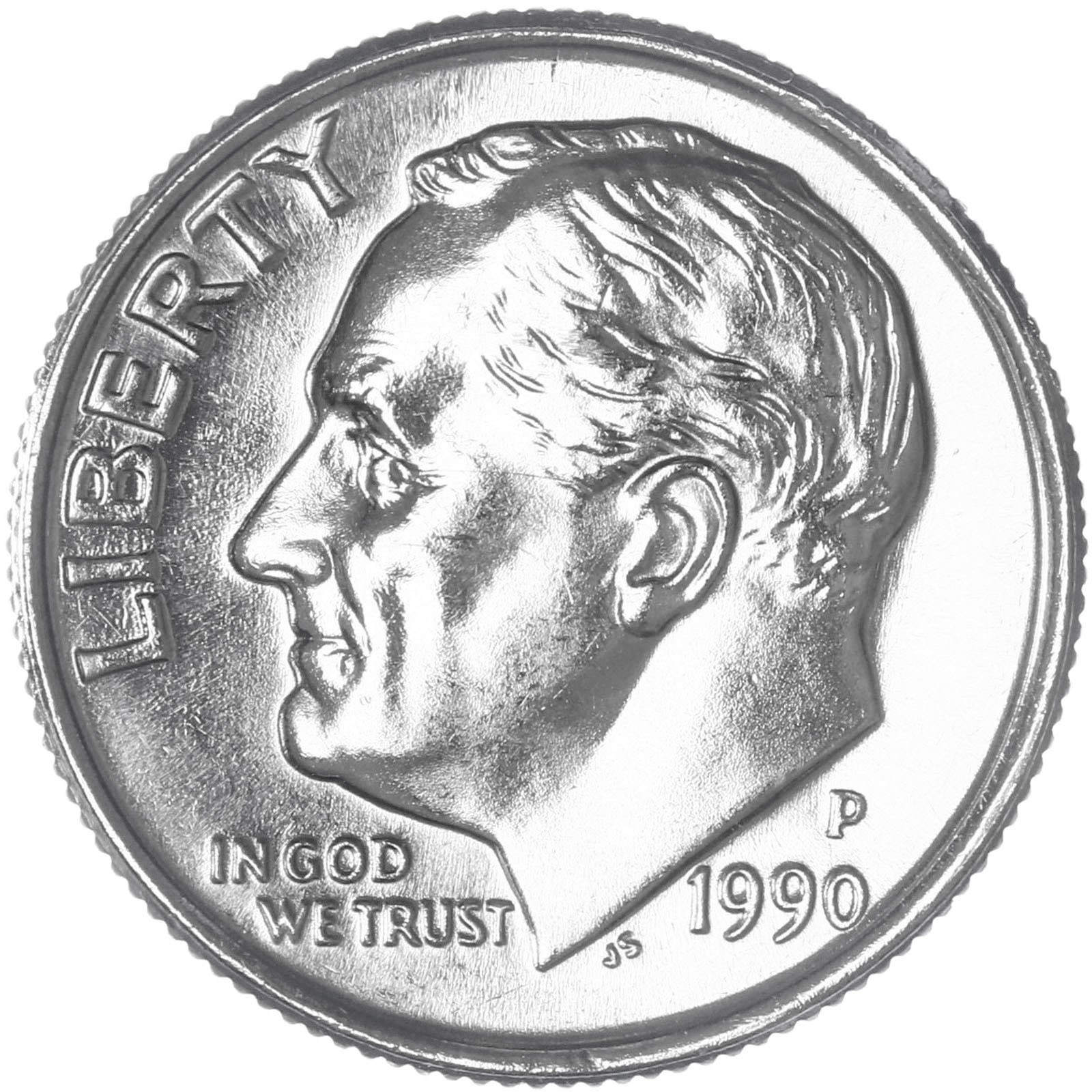 1990 P Roosevelt Dime Choice BU CN-Clad