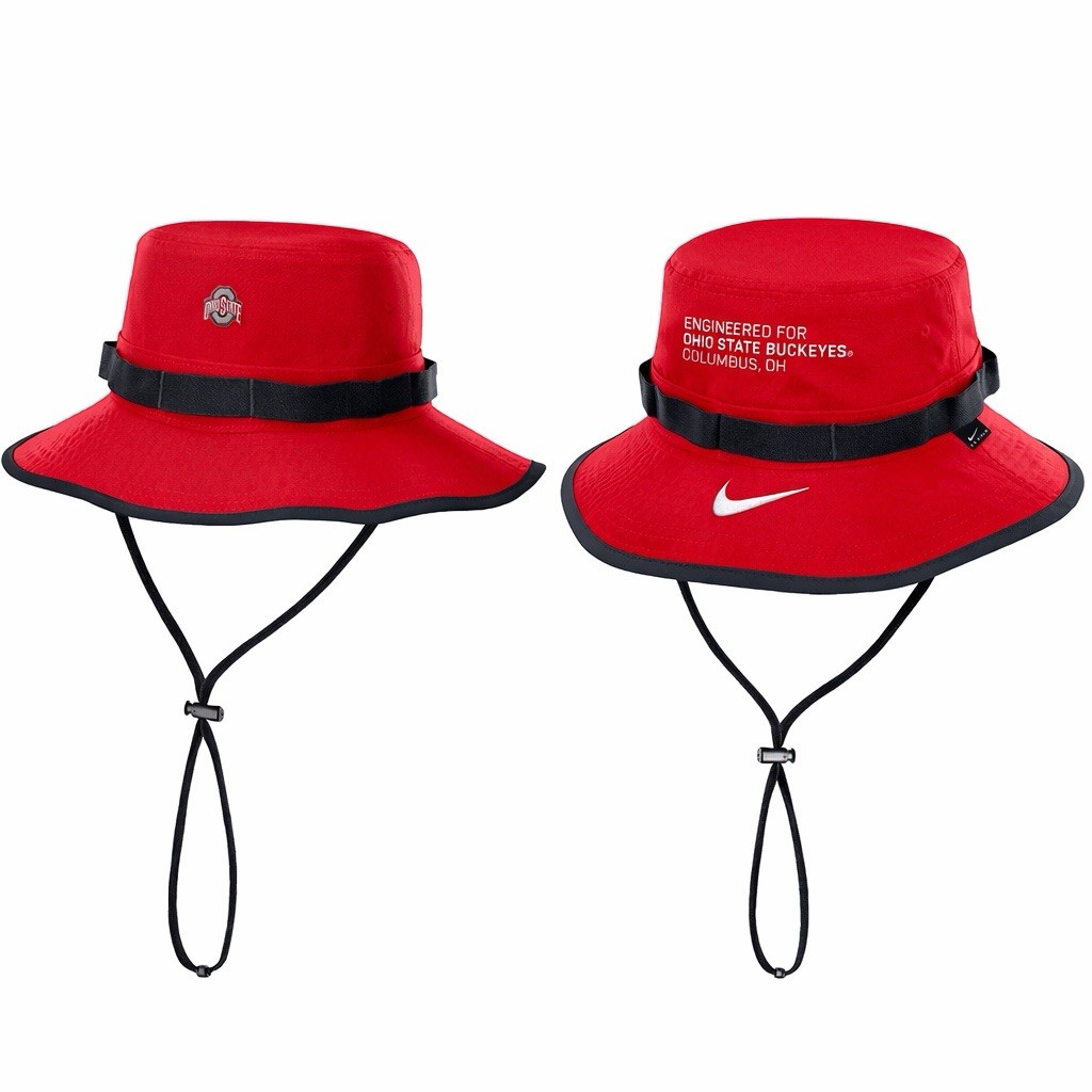 NWT Nike On Field Sideline Boonie Ohio State Dri-Fit Bucket Hat Cap Red Size XL