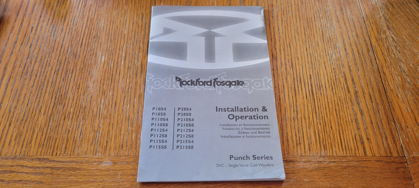 Rockford Fosgate Punch Series SVC Woofers Owner's Manual