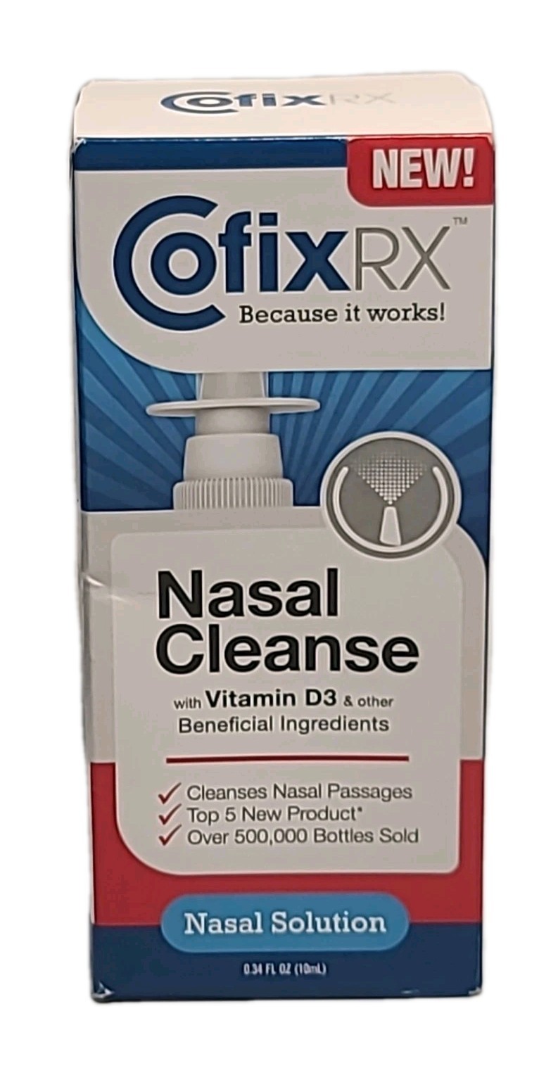 NEW Nasal Cleanse Solution Spray w VITAMIN D3 •  0.34 Fl Oz SEALED • EXP : 01/27