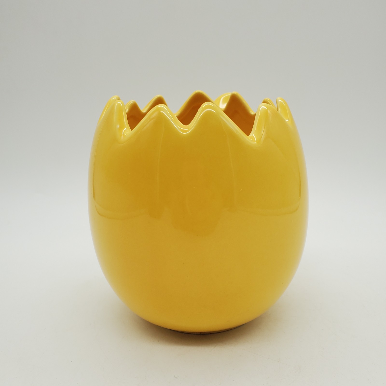 Teleflora Spring Yellow Chick Hugging Egg Vase Planter Dish