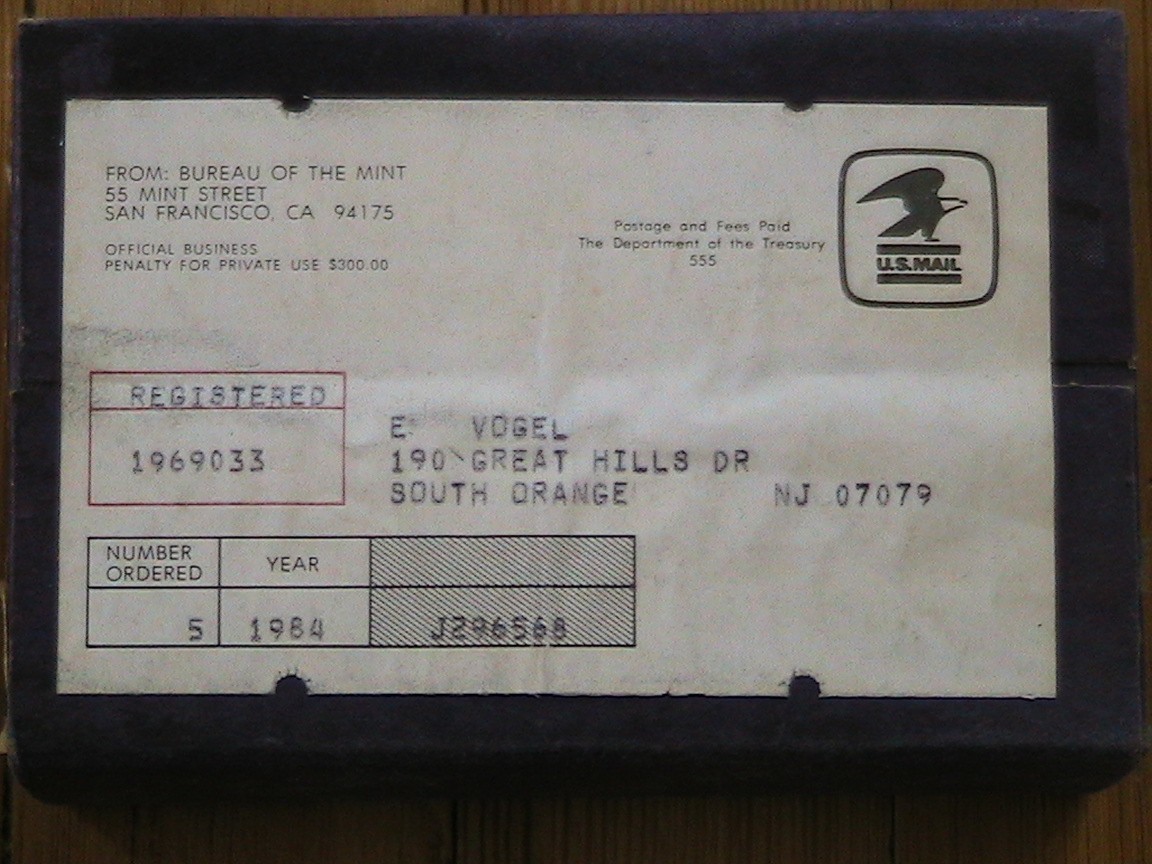 (5) 1984 PROOF SETS SEALED BOX NEVER OPEN