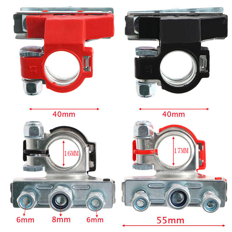 2x Pure Copper Battery Terminal Heavy Duty Car Quick Connector Cable Clamp Clip