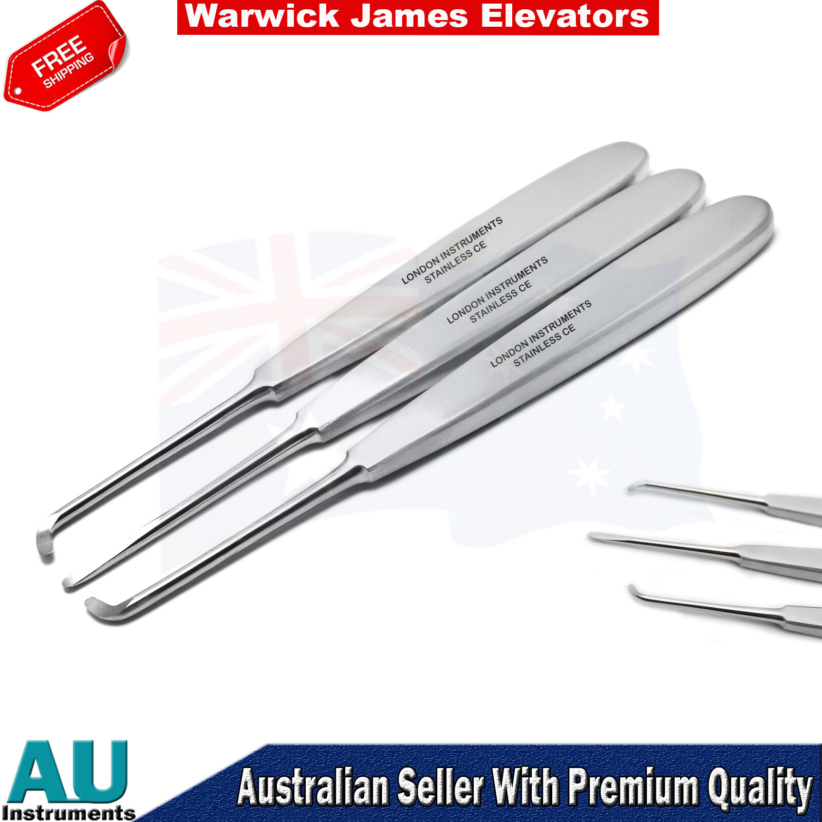 Dental Luxating Elevators Surgical Root Tooth Extraction Warwick James Elevator