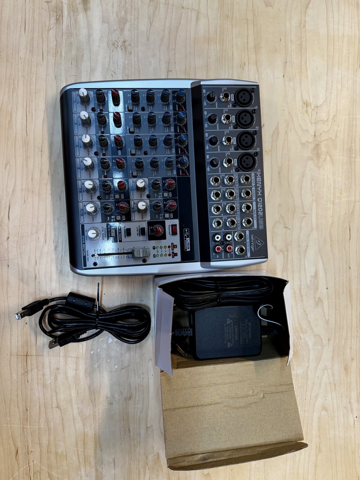 Behringer Xenyx 1202USB in Original Box, Gently Used, Works! Audio Mixer
