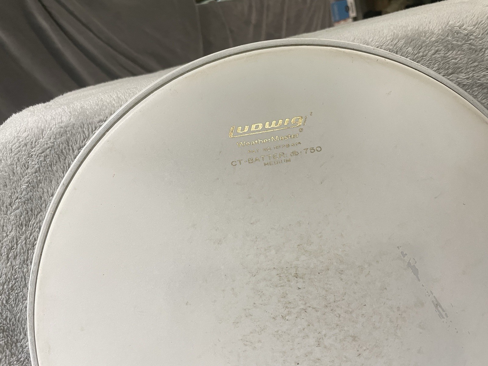 Ludwig 70s Vintage 14” Snare Drum Floor Tom Head Coated Drumhead