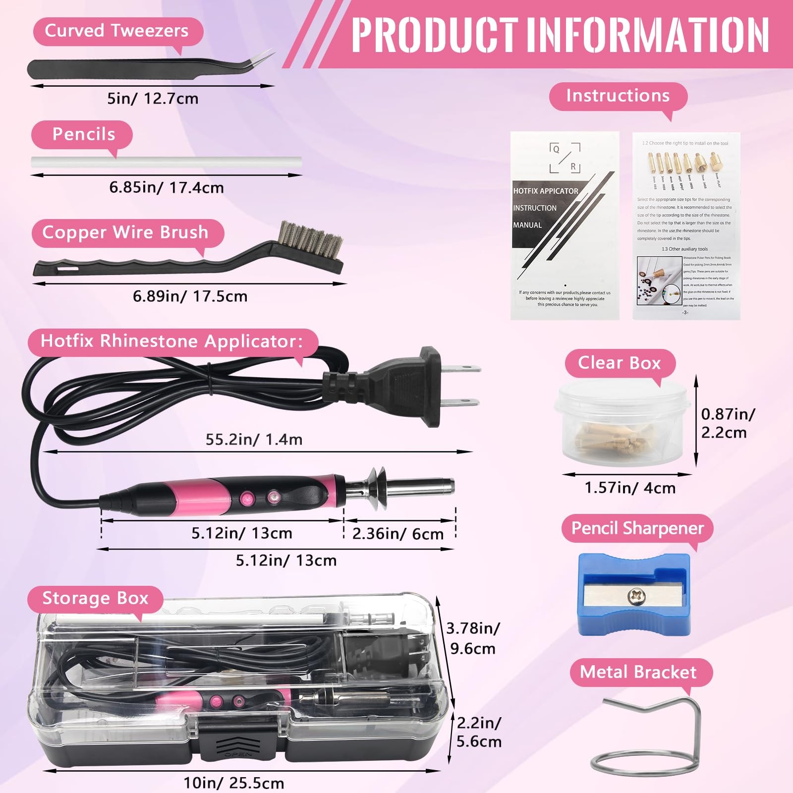 New-Upgrade Hotfix Rhinestone Applicator Tool, Rapid-Heating Hotfix Rhineston...