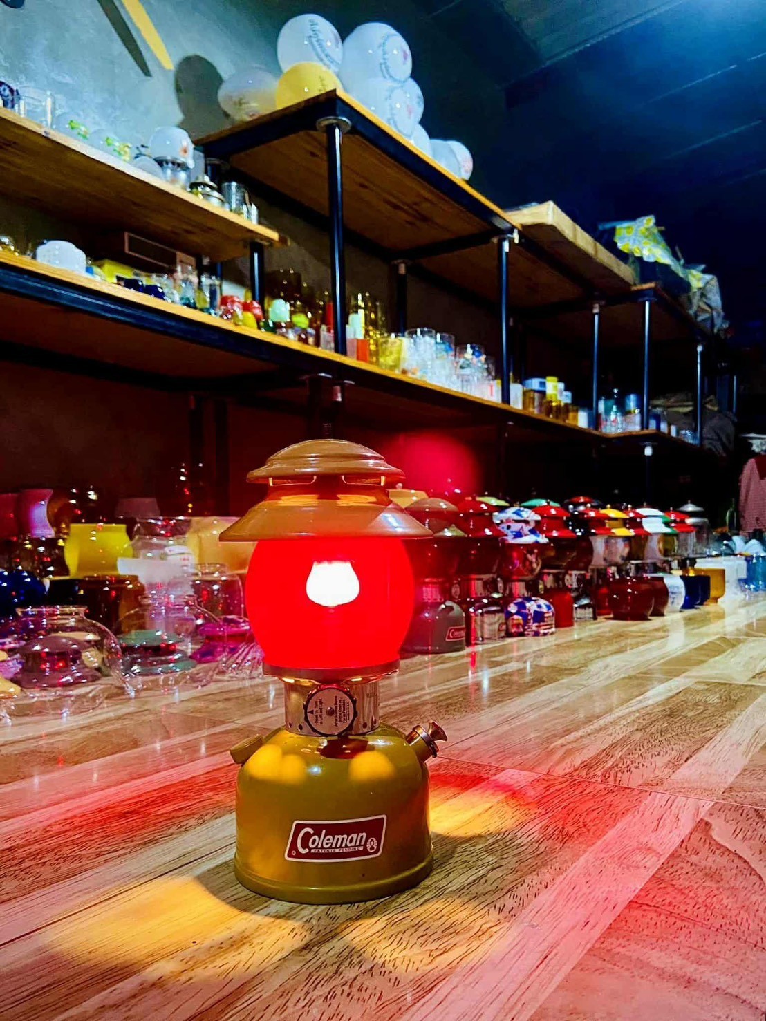 Glass Globe for Coleman 200a 202 242 249 Lantern ruby red color (New Version)