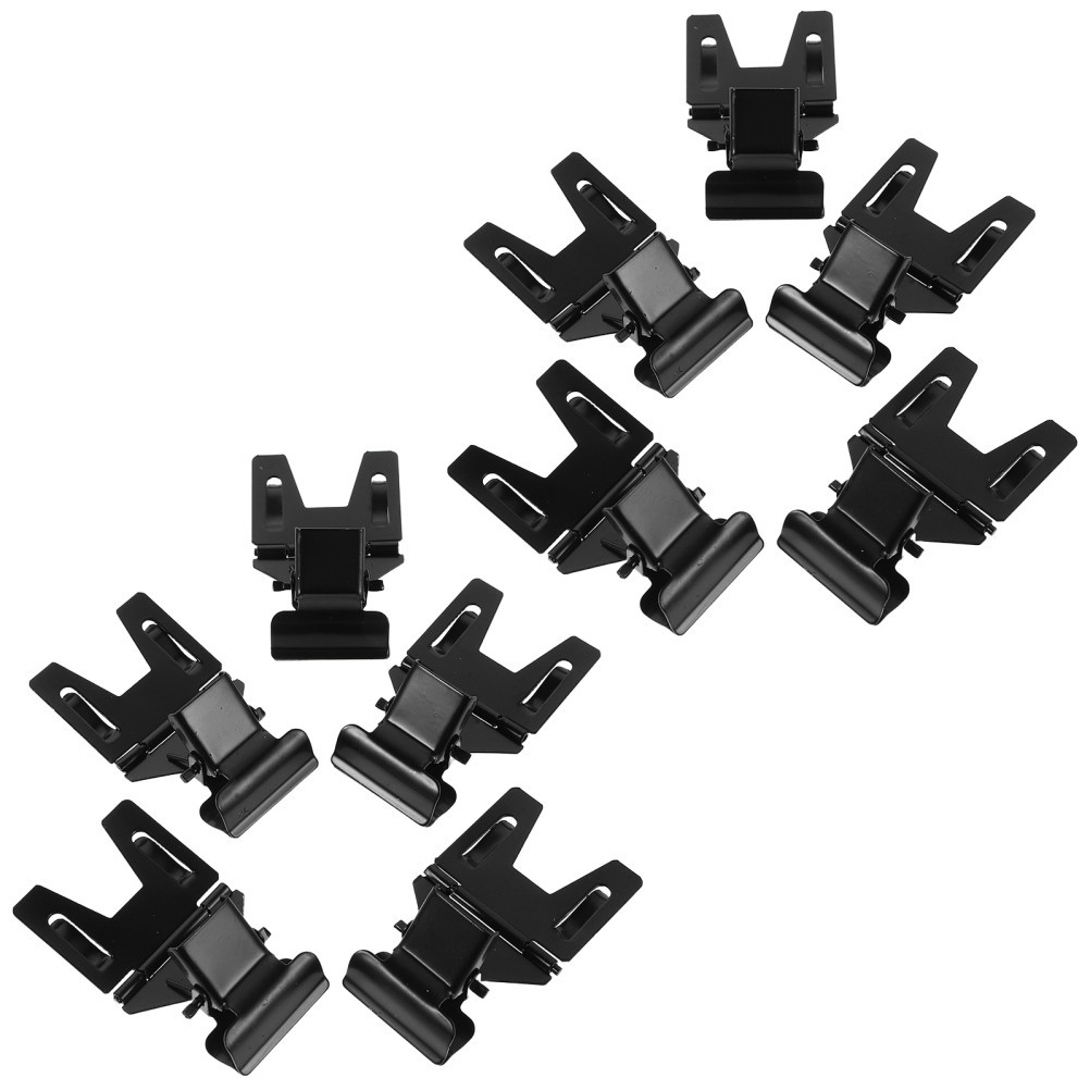 10Pcs Metal Label Clips Stainless Steel Black for Shelf Price Sign Holders