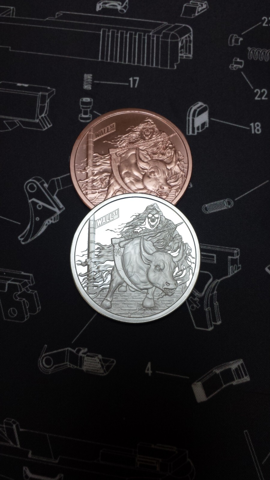 2019 Rate Reaper 1 Oz. BU Silver Shield Mini Mintage Death of Dollar Series #18