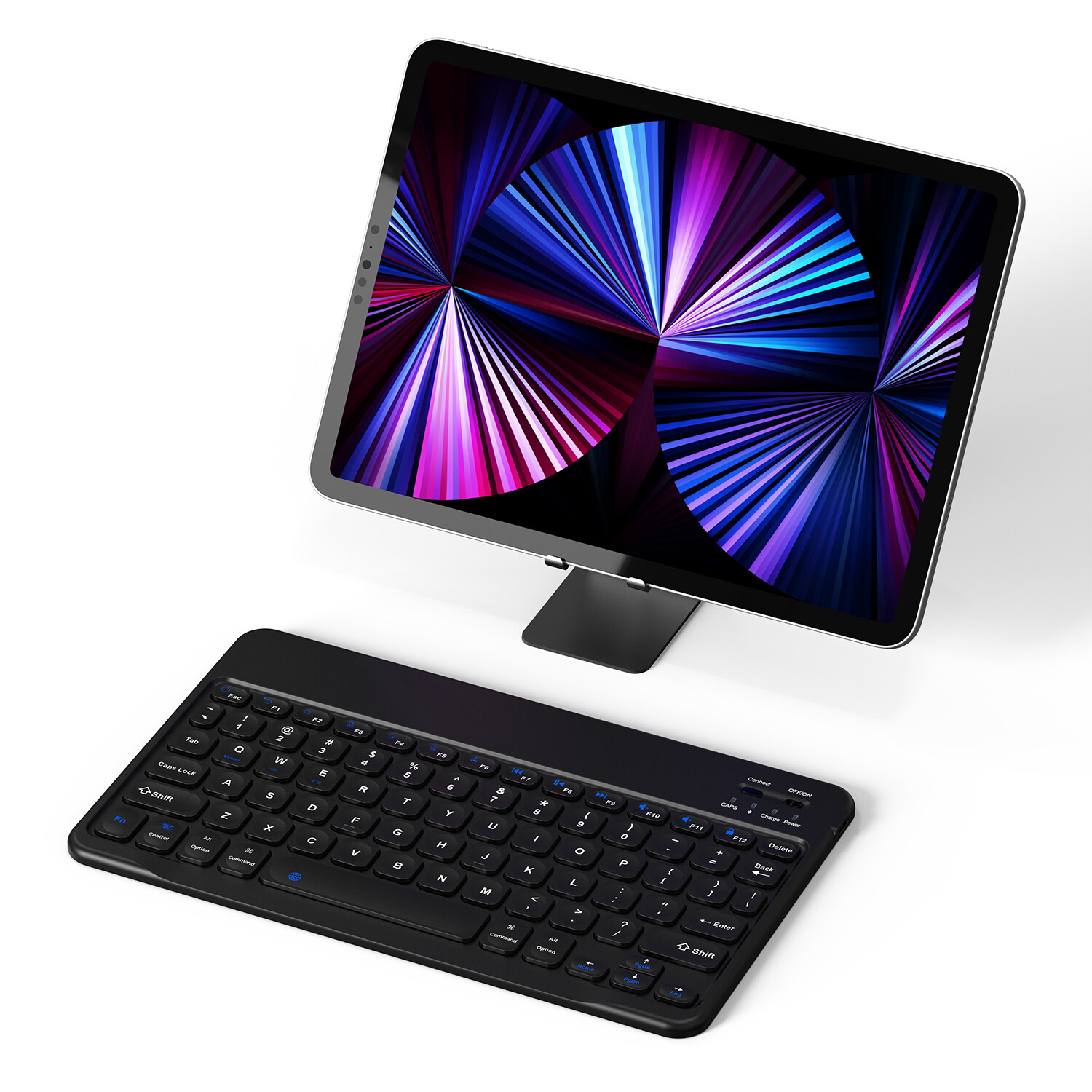 LED Rechargeable Smart Wireless Bluetooth Keyboard For Android Windows IOS Mac