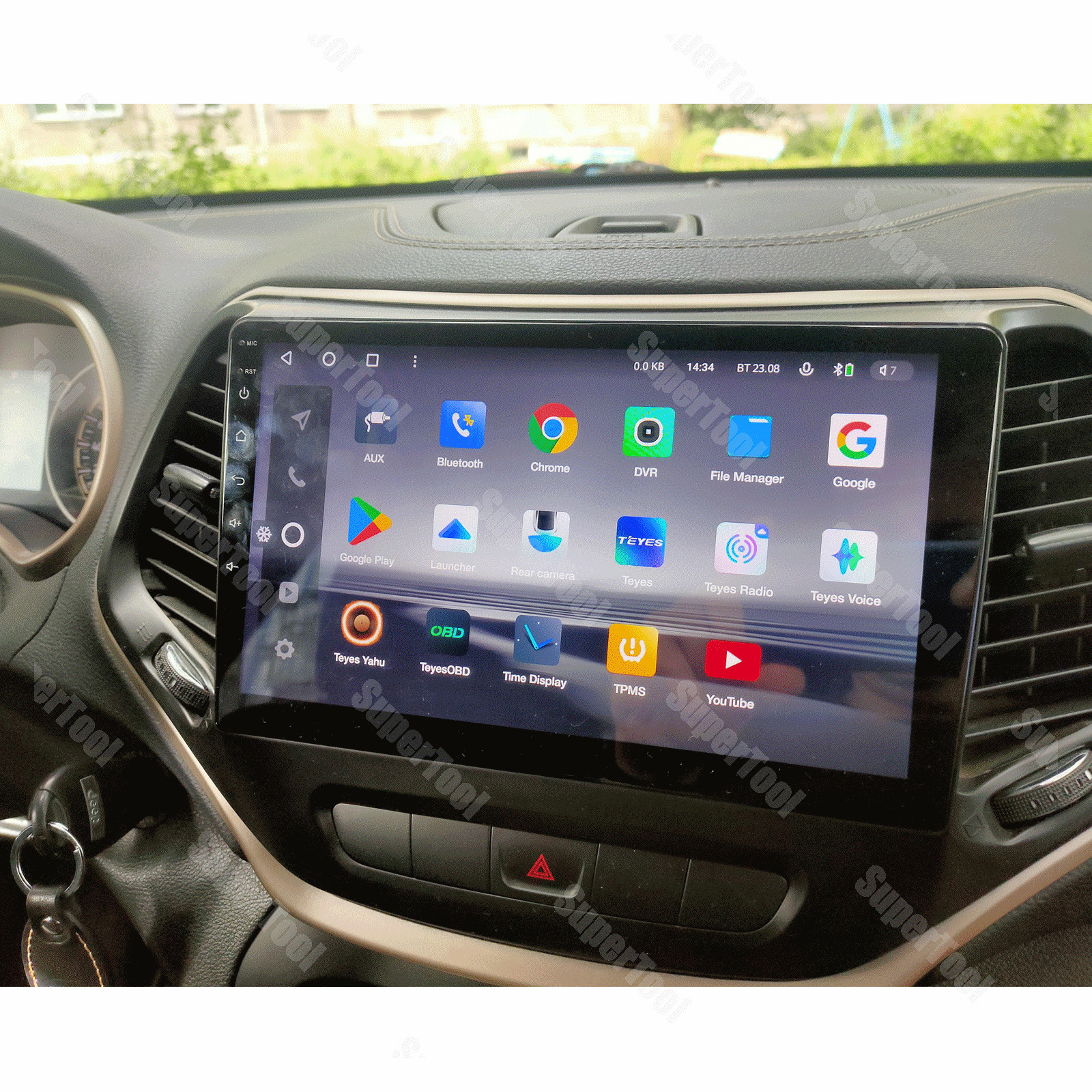 For Jeep Cherokee 2015-2018 Android 13 Carplay Car Radio GPS Navi Head Unit 10in
