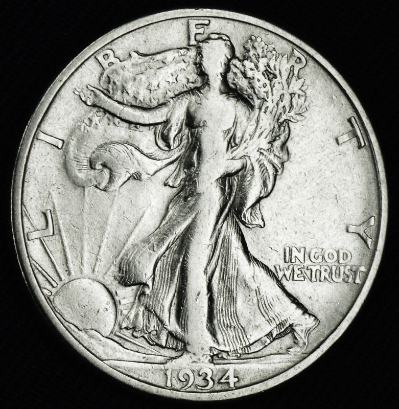 1934-d Liberty Walking Half.        High Grade (Inventory A)