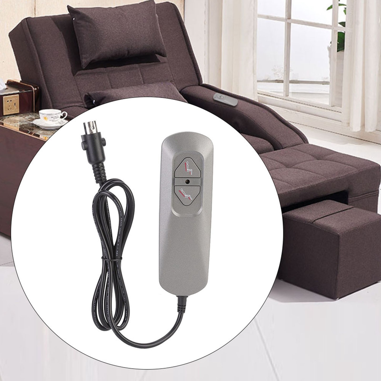 2 Buttons Electric Sofa Controller Universal 5 Pin Recliner Lifting Hand US