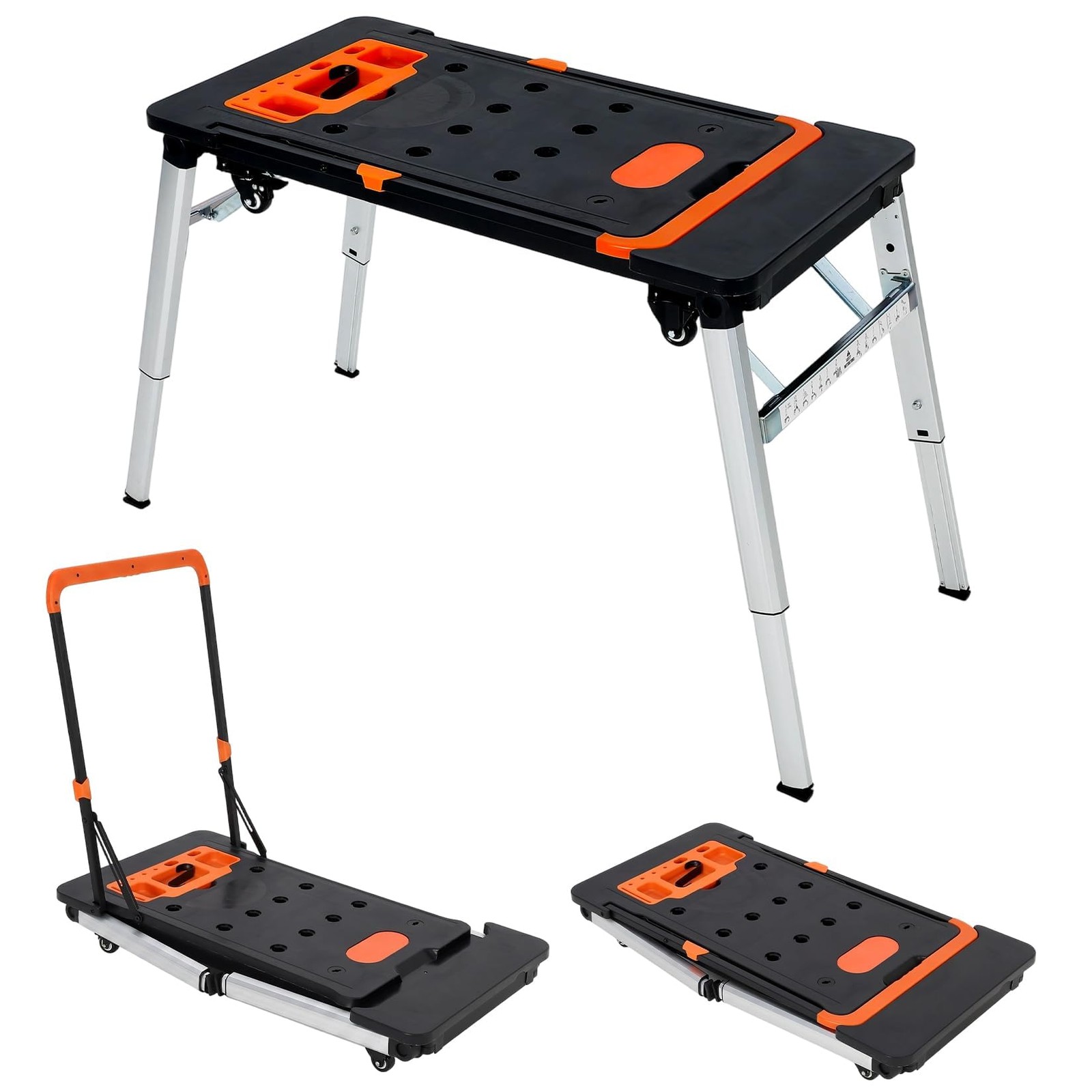 7-in-1 Portable Workstation, Work Table Folding Workbench ,Low Work Platform DIY