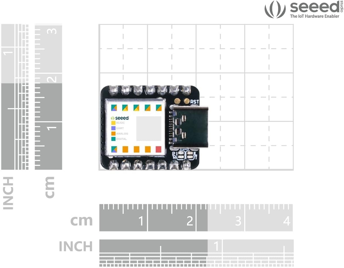 Compact Seeeduino XIAO Microcontroller: 32-bit SAMD21 with USB Type-C Interface